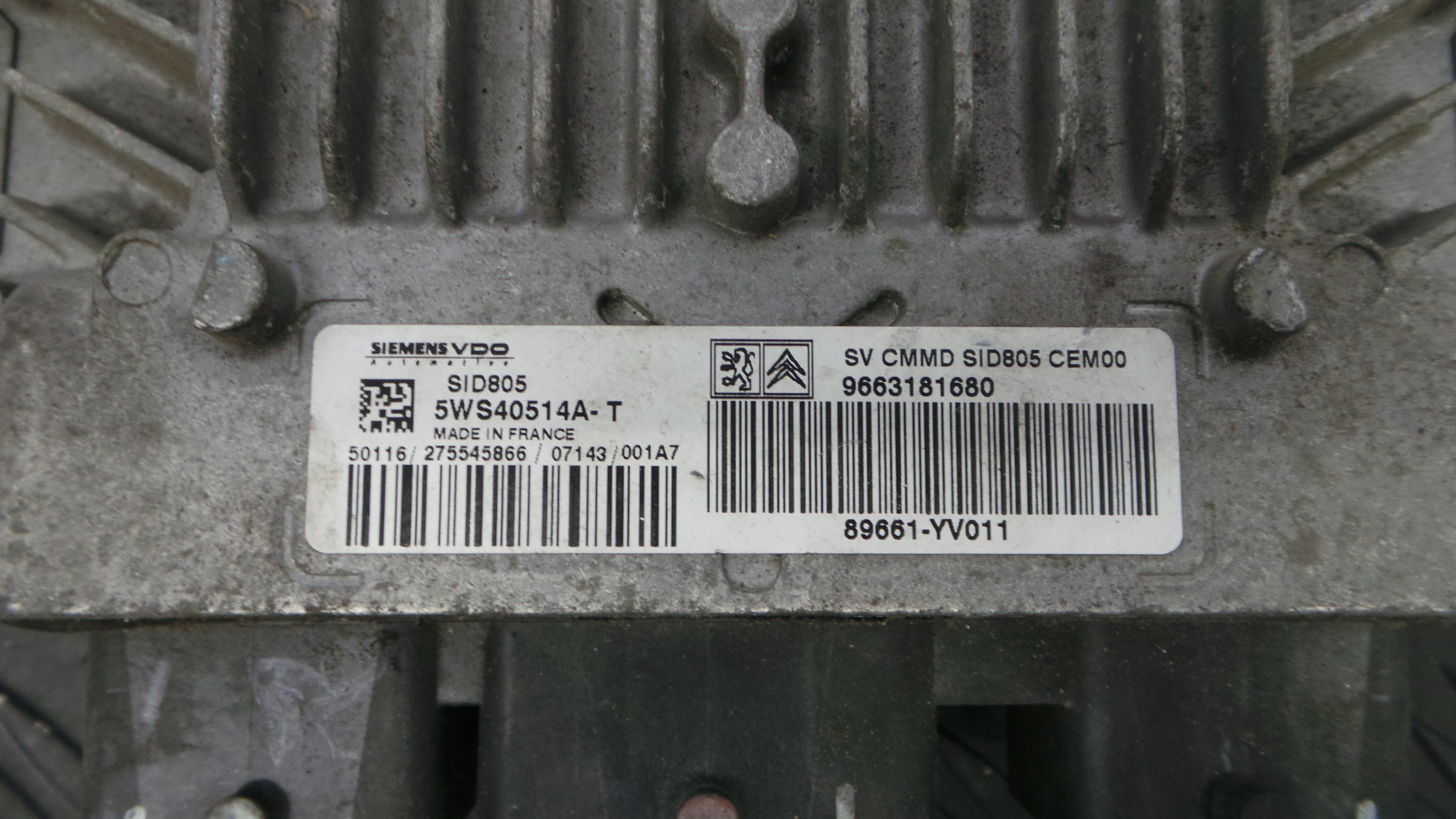 Centralina do Motor 89661-YV011 - TOYOTA AYGO (_B1_)-33159889