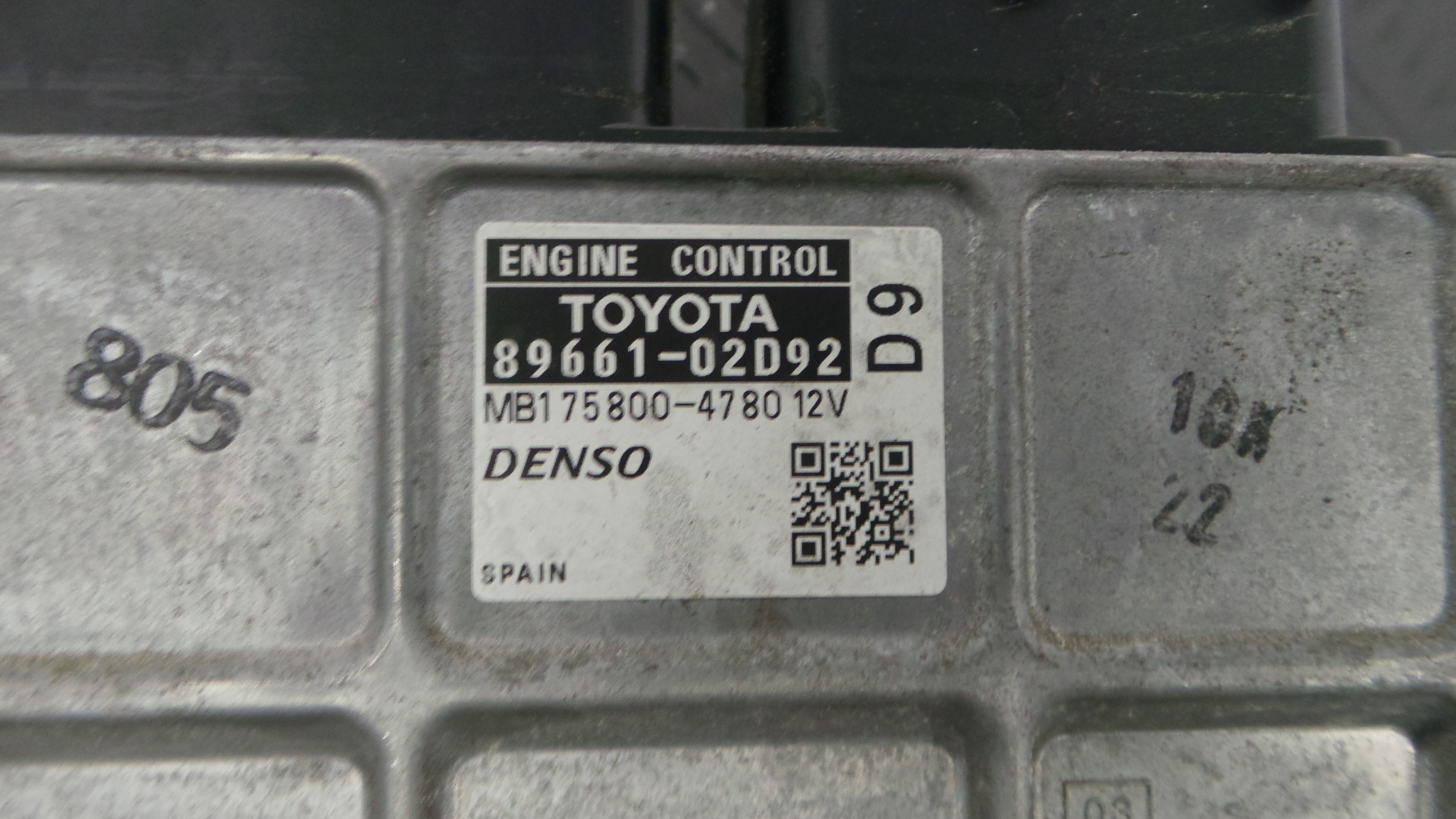 Centralina do Motor 89661-02D92 - TOYOTA AURIS (_E15_), COROLLA (_E15_)-33159913