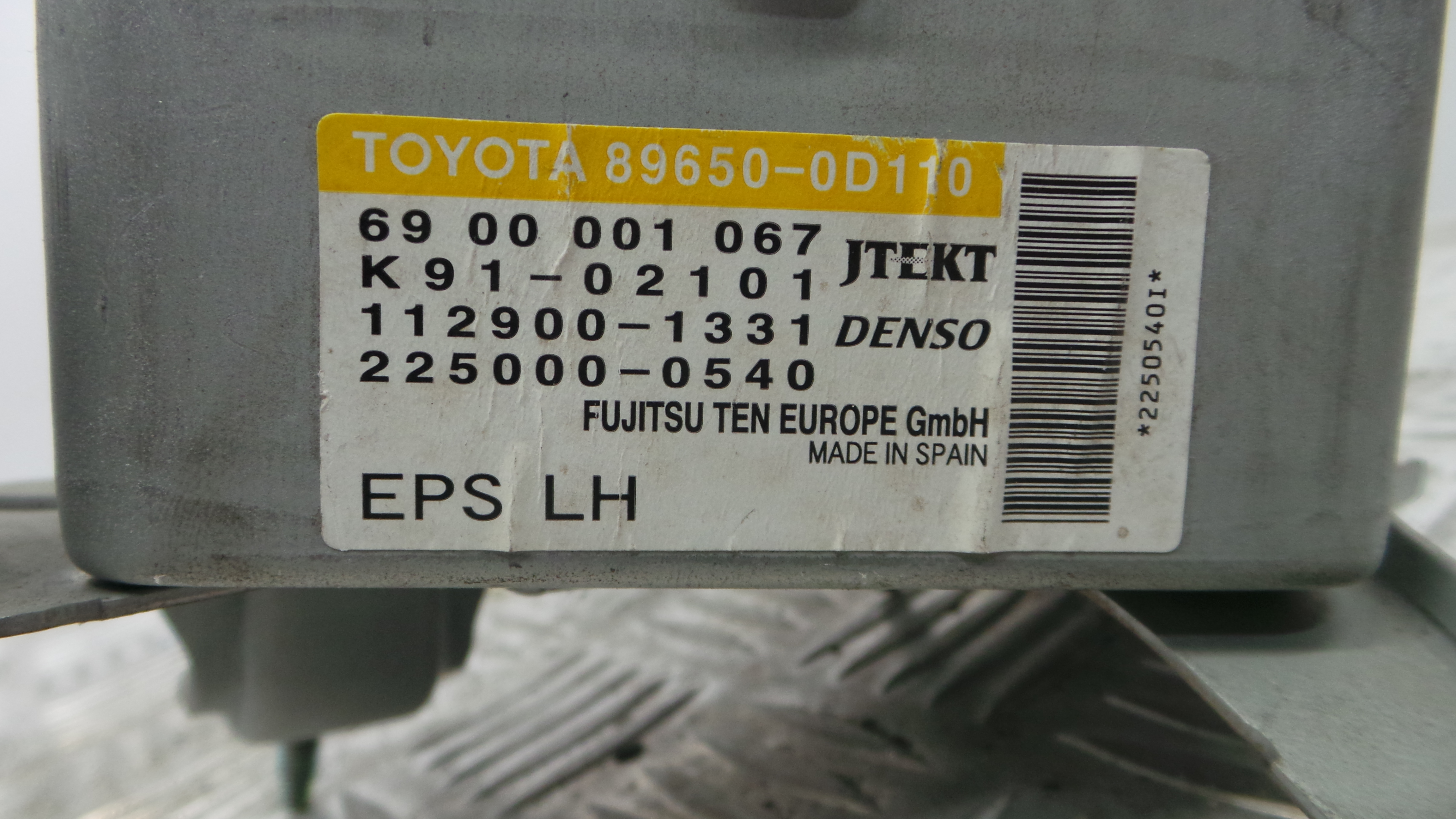 Centralina de Direção 89650-0D110 - TOYOTA YARIS (_P9_), YARIS/VITZ (_P9_)-33162712