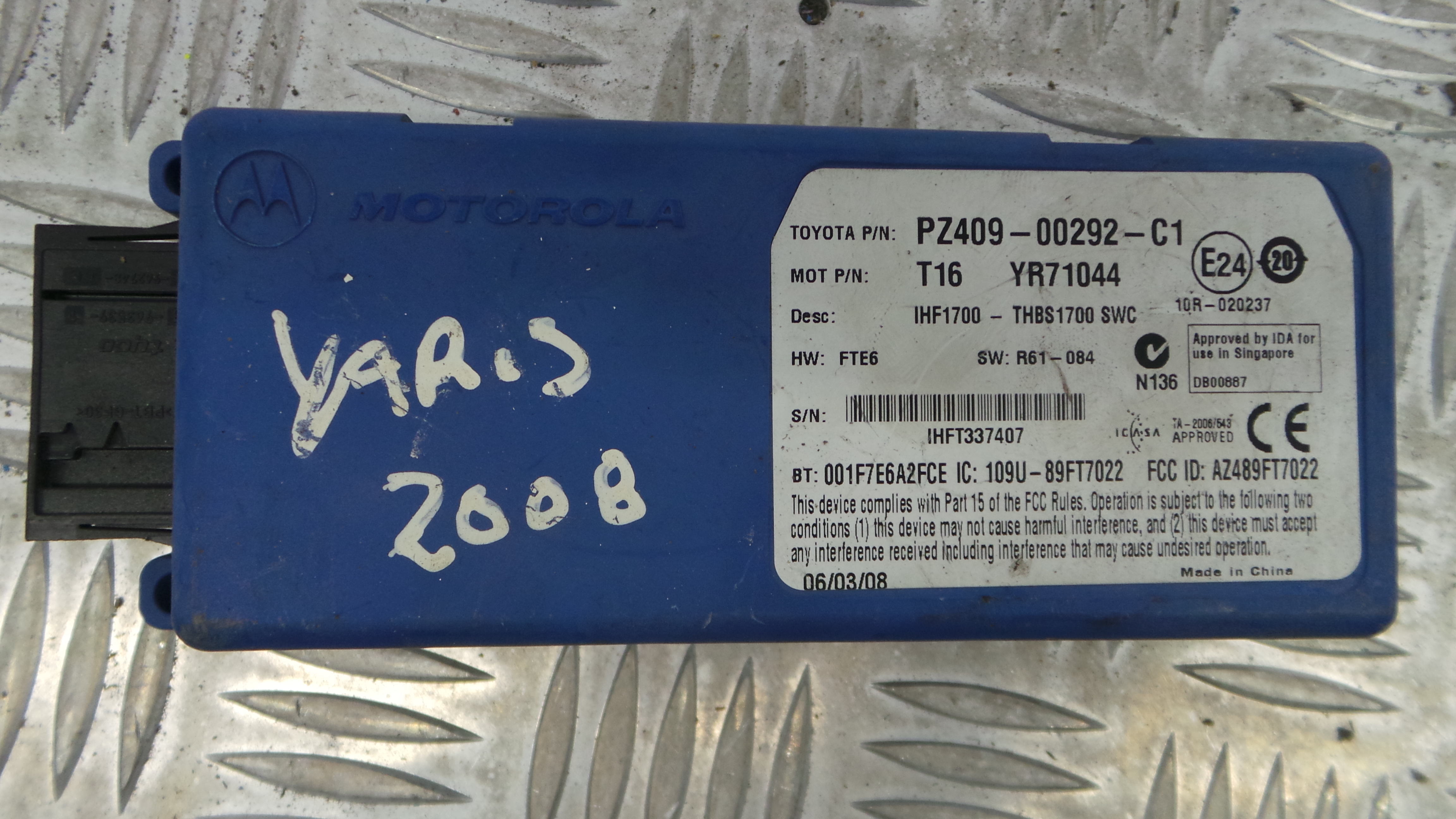 Modulo Electrónico PZ409-00292-C1 - TOYOTA YARIS (_P9_), YARIS/VITZ (_P9_)-33172430