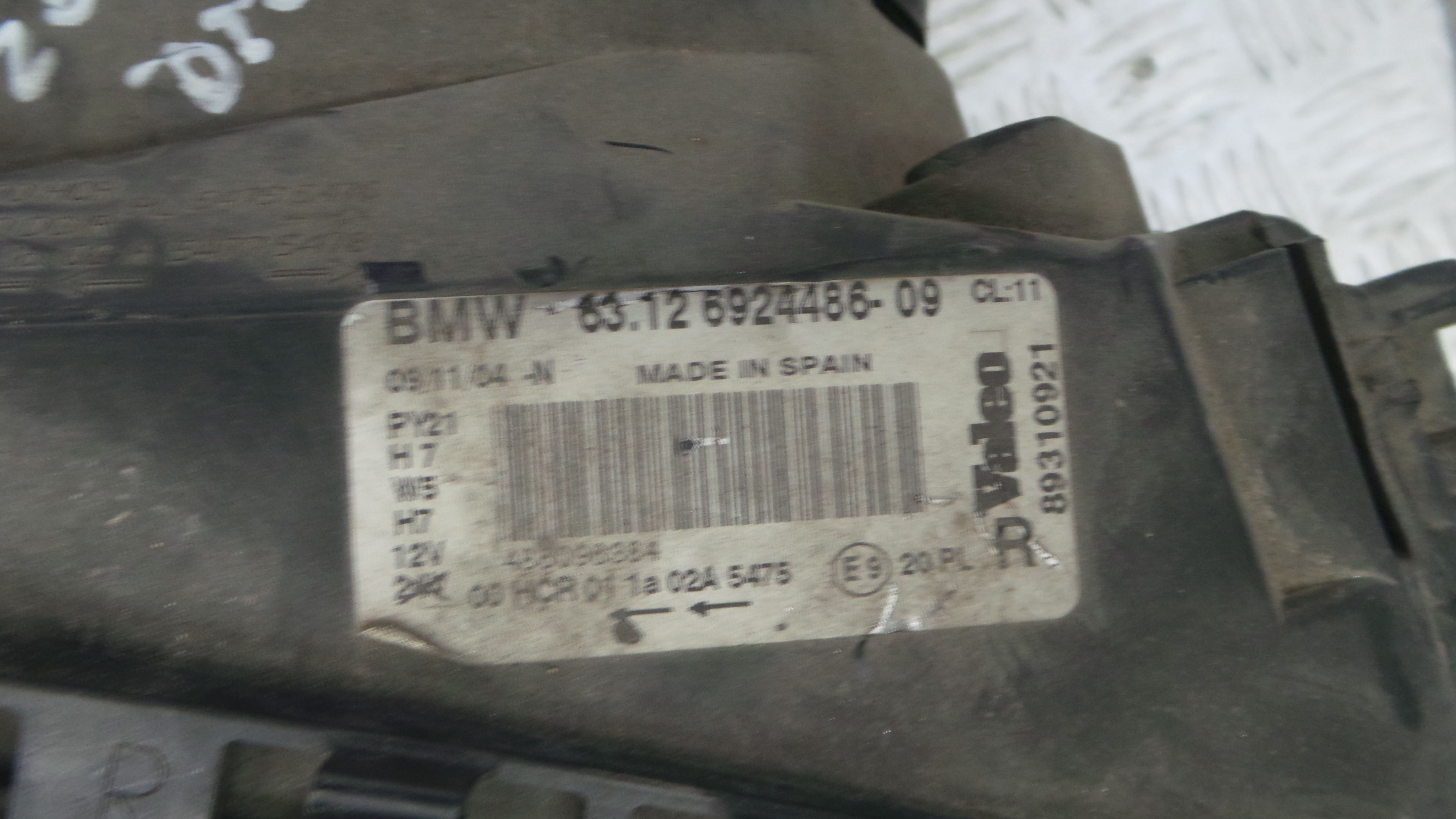 Ótica Dto 63.12-6924486-09 - BMW 1 (E87)-33179575