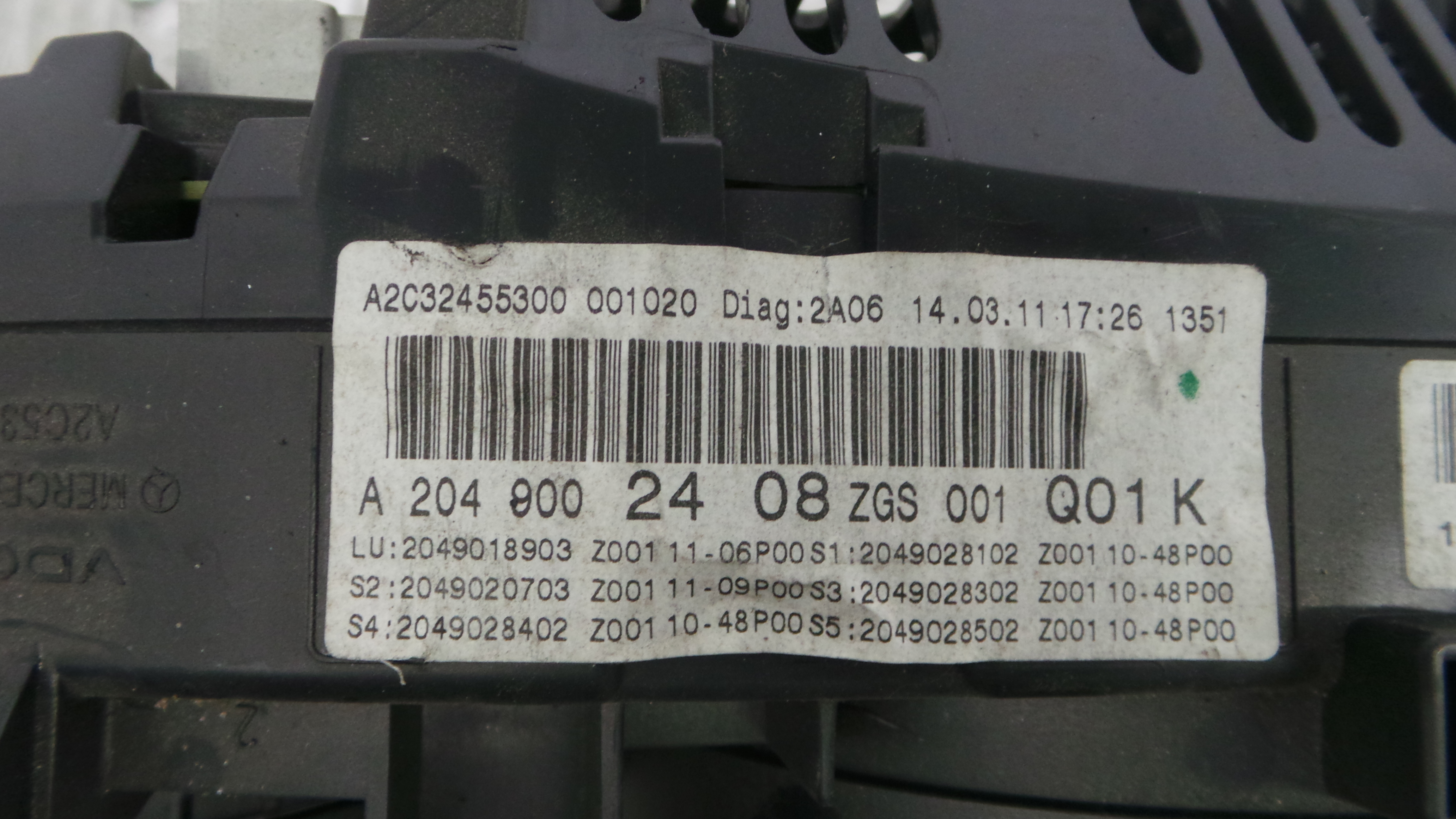 Quadrante A2049002408 - MERCEDES-BENZ C-CLASS (W204)-33182292