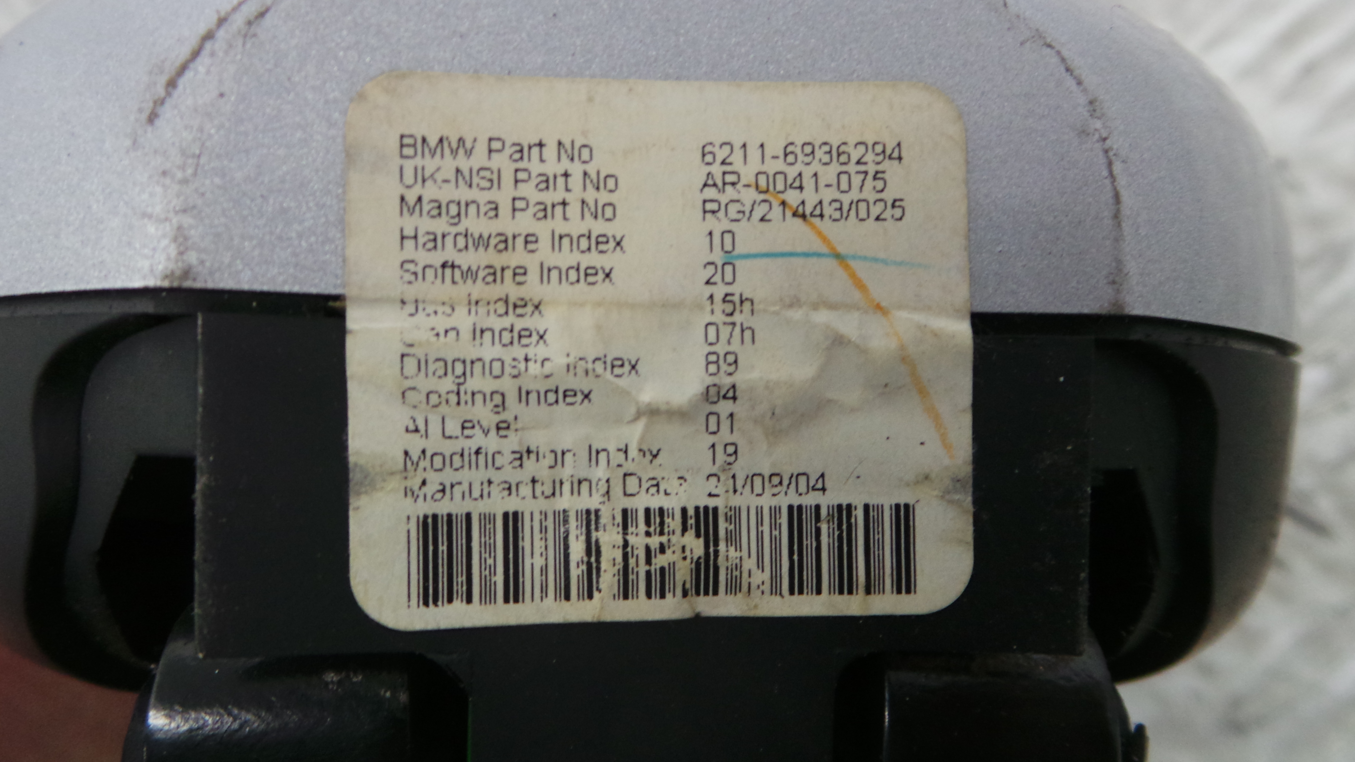 Quadrante 62.11-6936294 - MINI MINI (R50, R53)-33182674