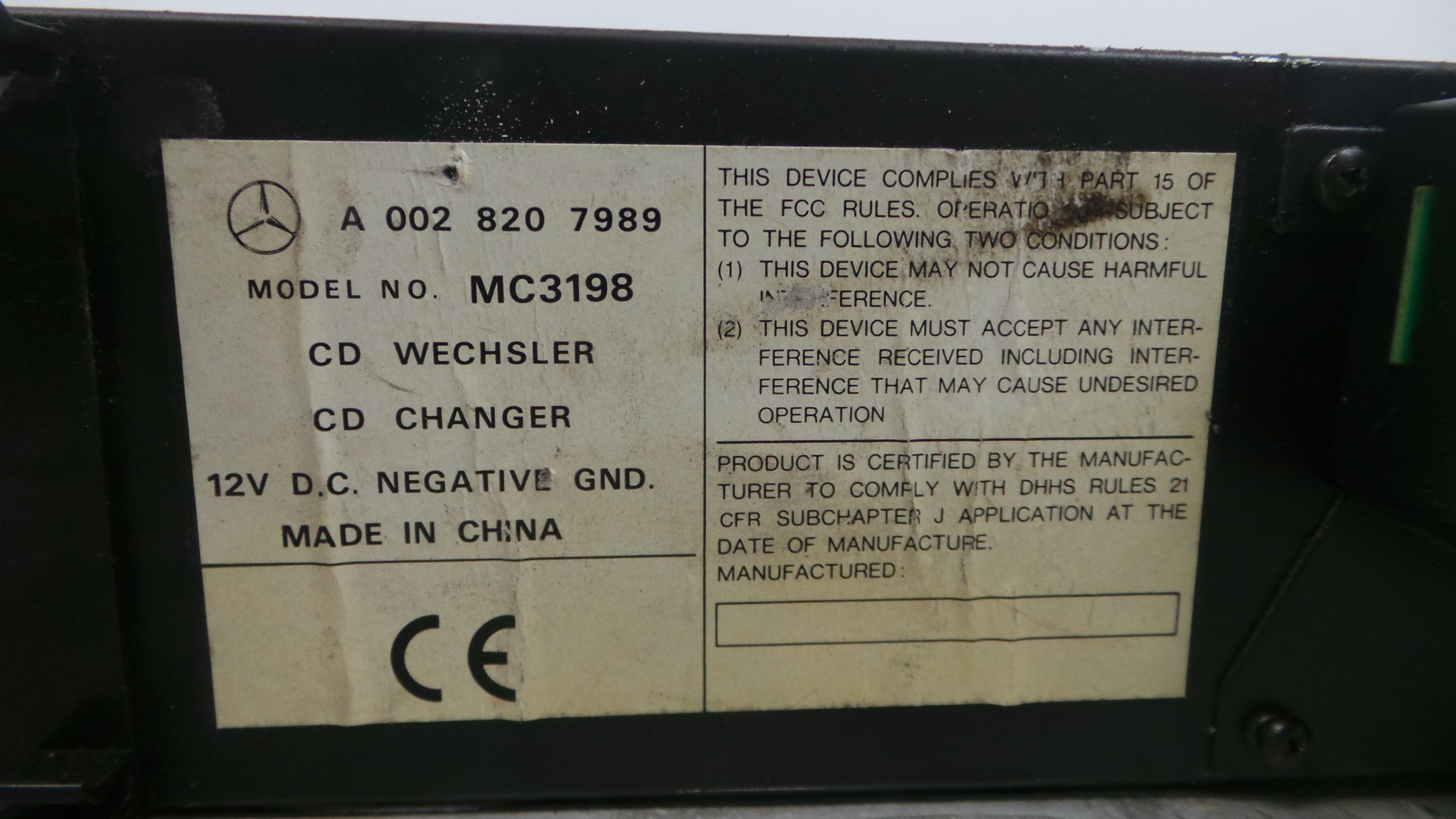 Auto-rádios A0028207989 - MERCEDES-BENZ CLK (C208)-33182713