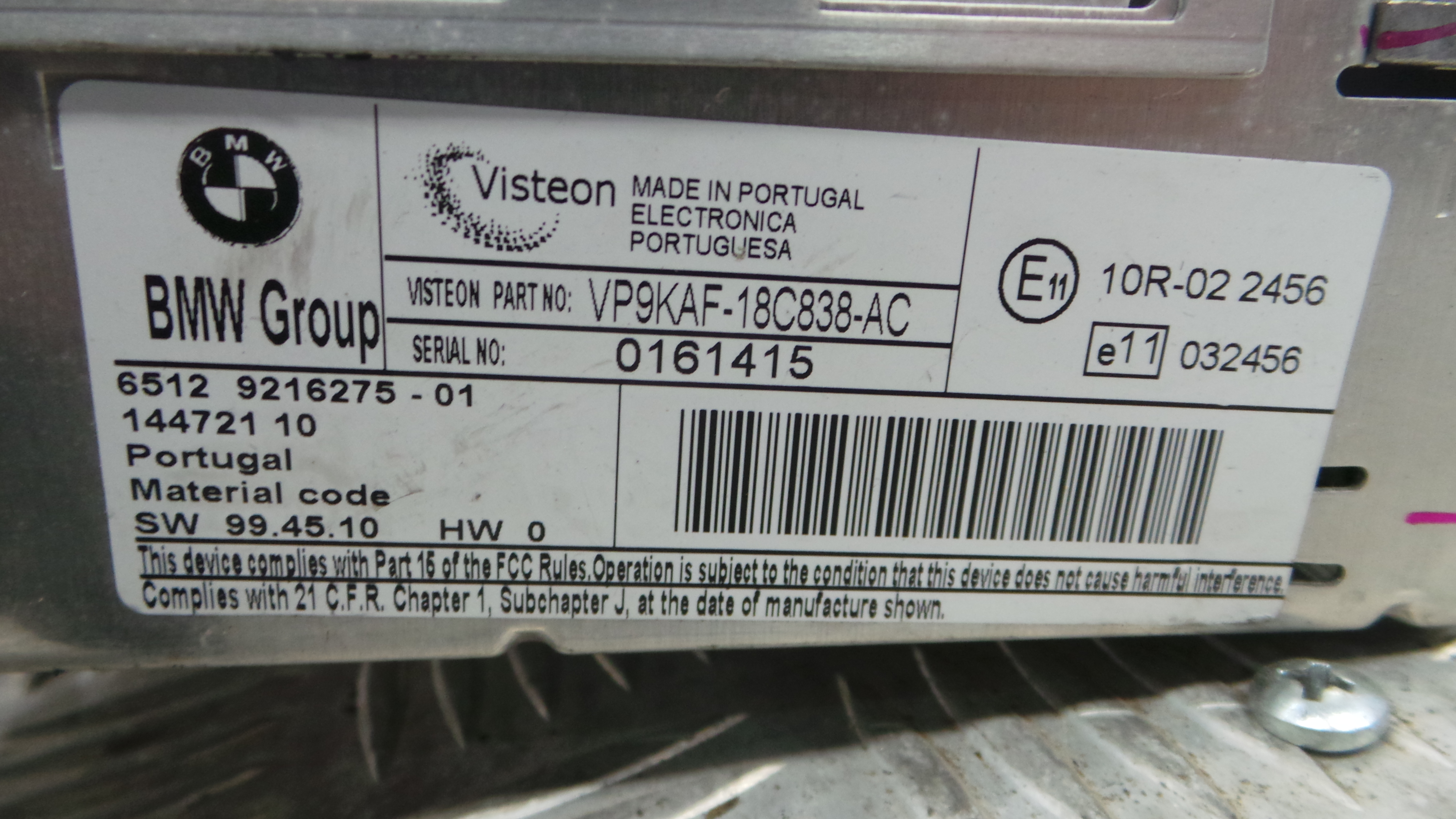 Auto-rádios 65.12-9216275 - BMW 1 (E87)-33182722