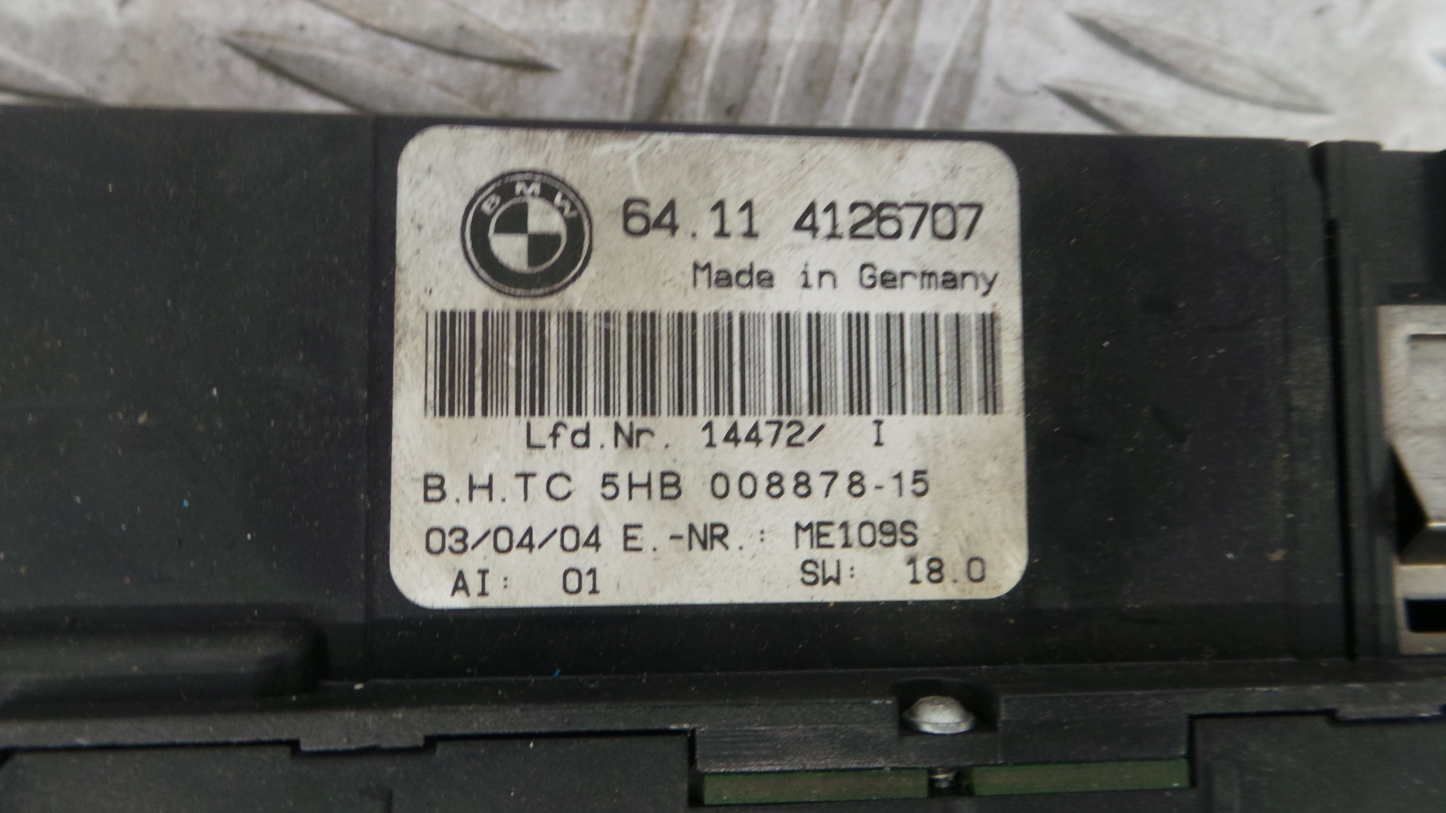 Comando da Sofagem / Climatronic 64.11-4126707 - BMW 3 (E46)-33183389