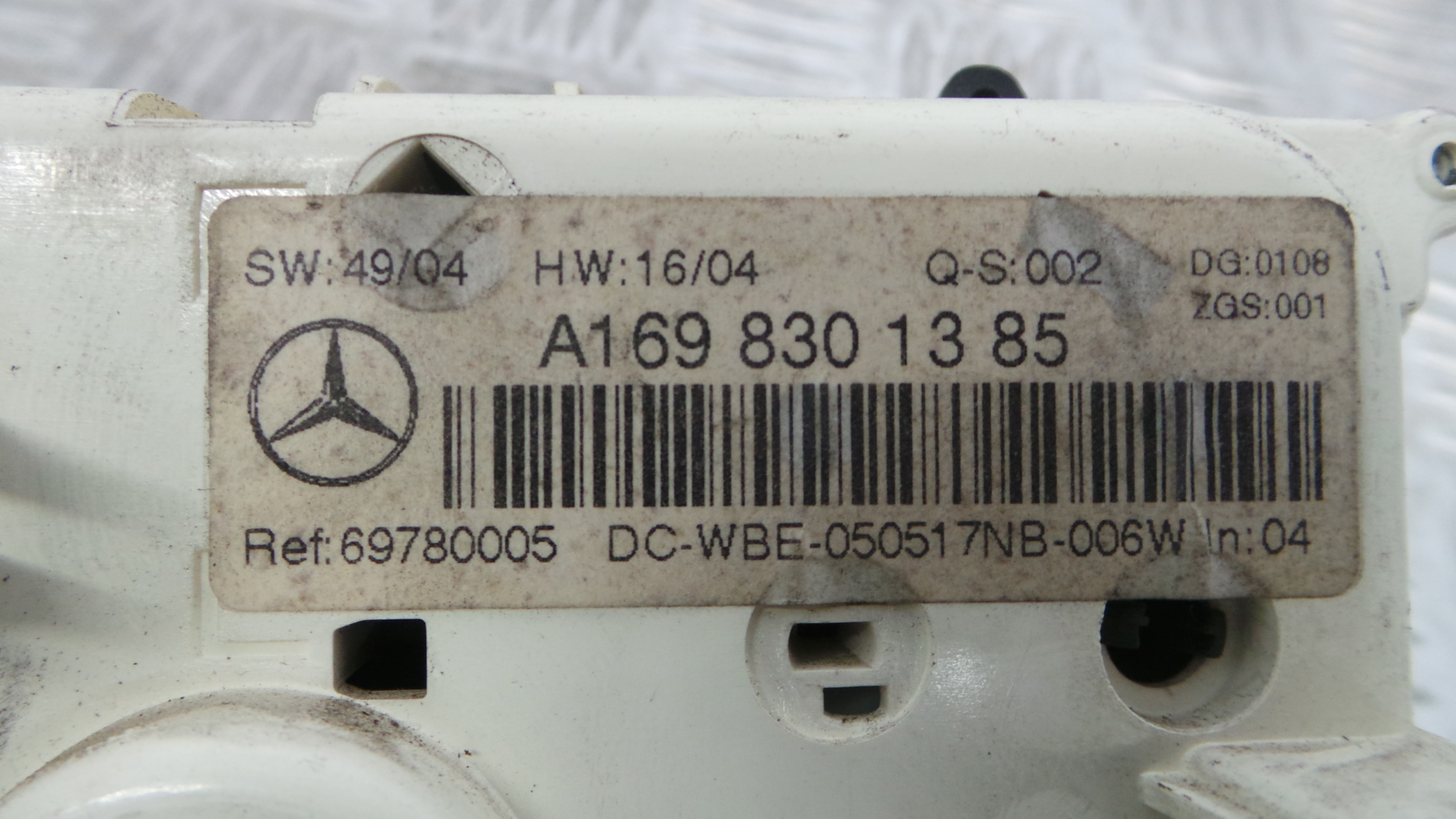 Comando da Sofagem / Climatronic A1698301385 - MERCEDES-BENZ A-CLASS (W169)-33183513