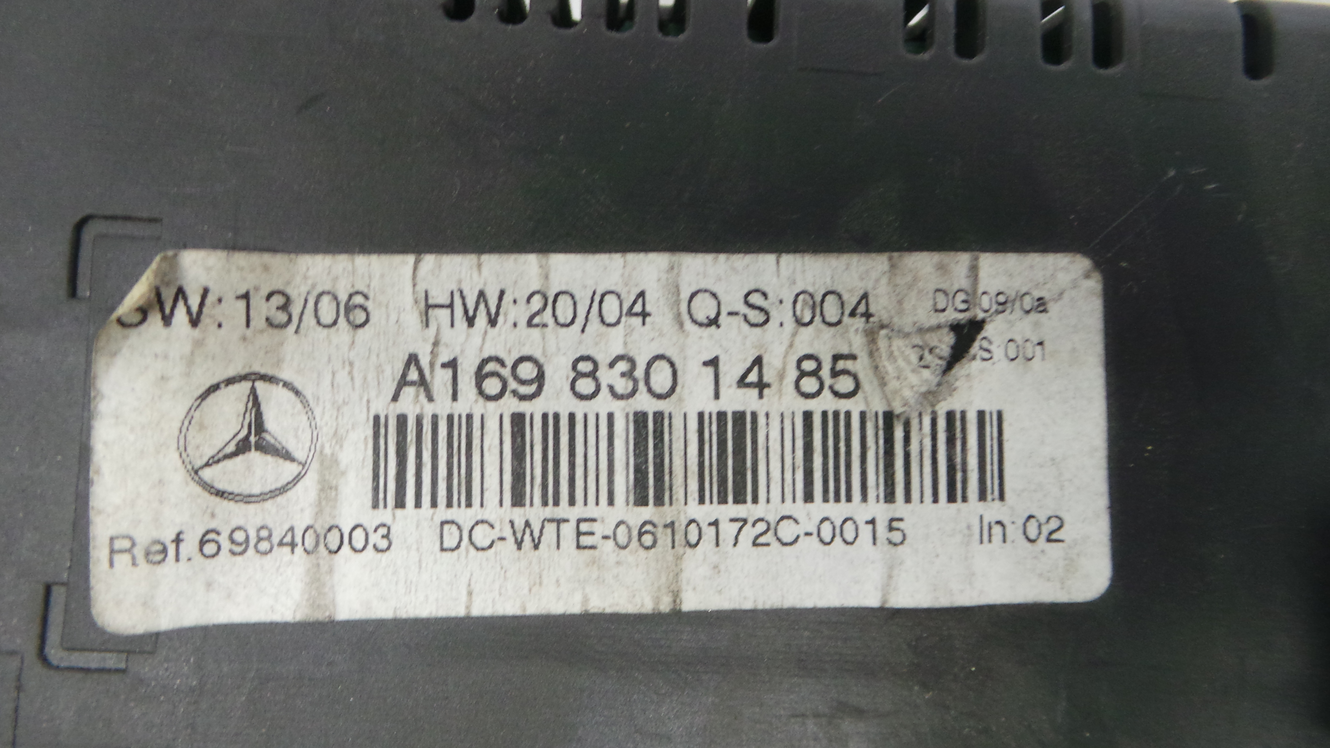 Comando da Sofagem / Climatronic A1698301485 - MERCEDES-BENZ B-CLASS Sports Tourer (W245)-33183516