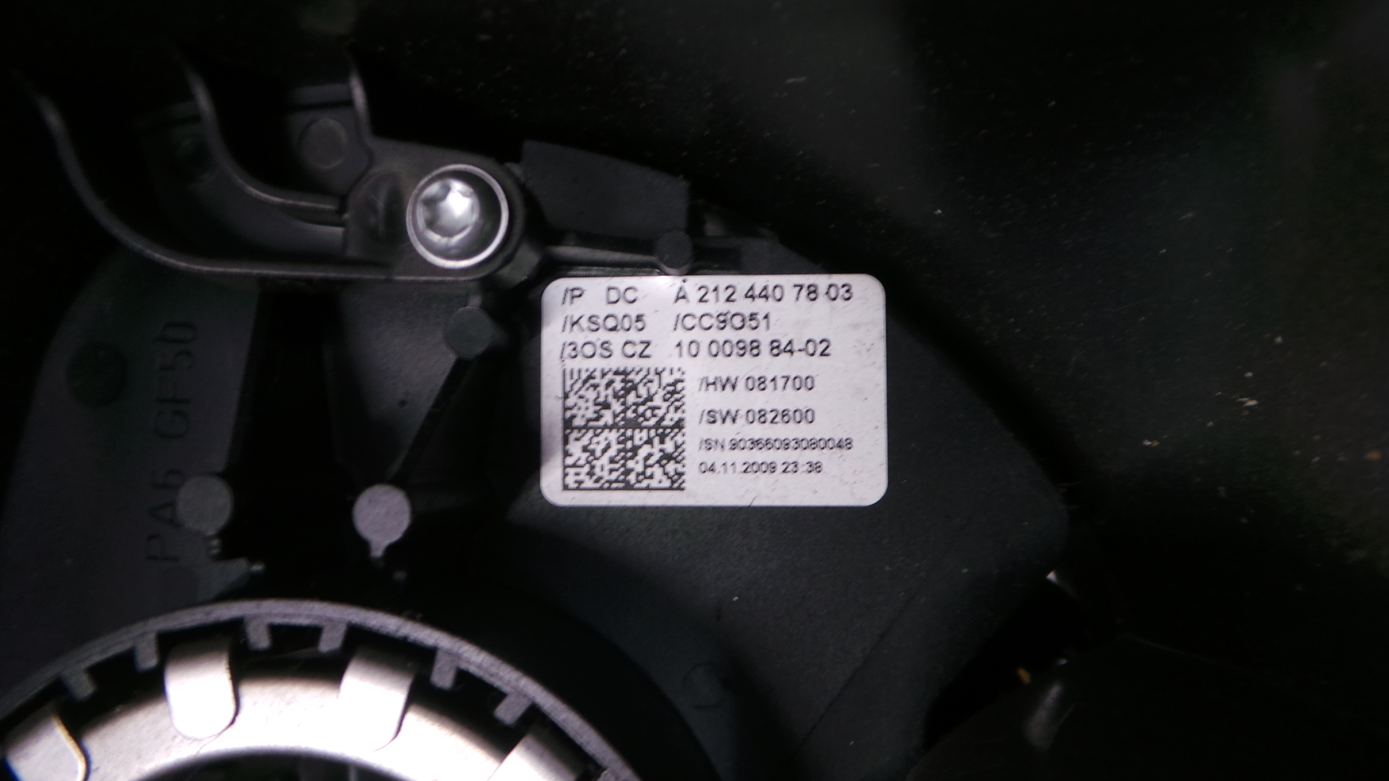 Fita de Airbags A2124407803 - MERCEDES-BENZ E-CLASS (W212)-33183774