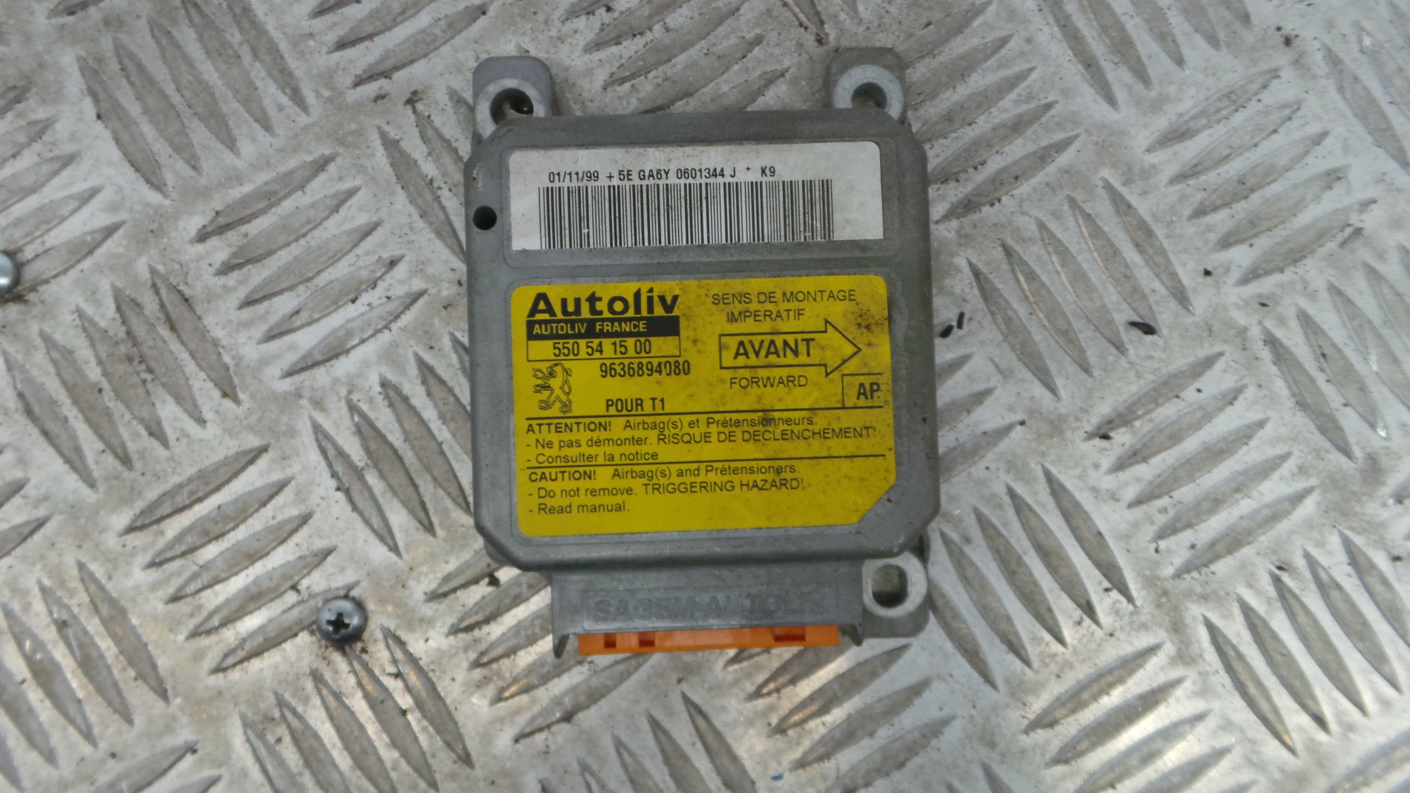 Centralina de Airbags 9636894080 - PEUGEOT 206 Hatchback (2A/C)-33184347 Centralina de Airbags 9636894080 - PEUGEOT 206 Hatchback (2A/C)-33184347