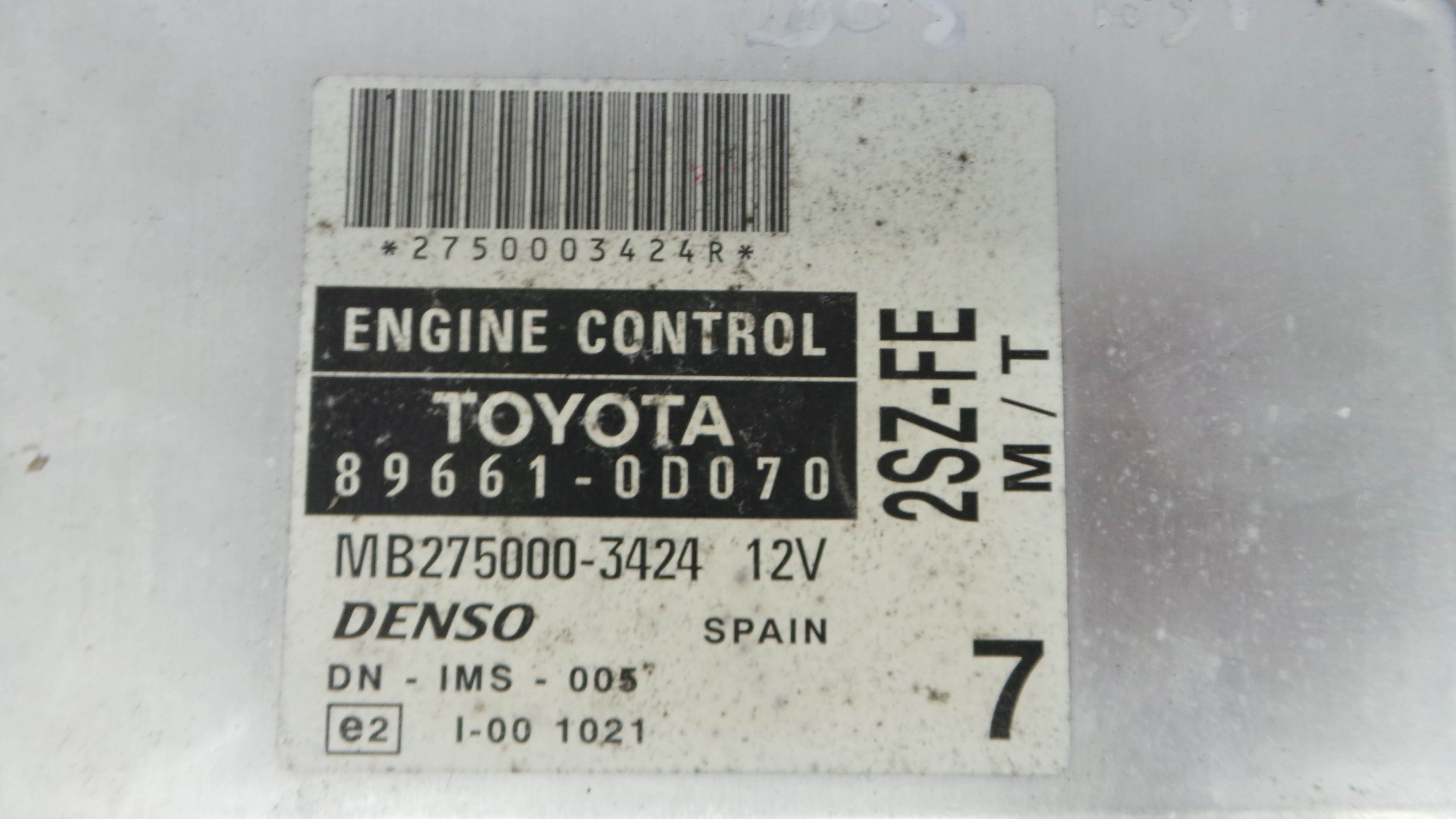 Centralina do Motor 89661-0D070 - TOYOTA YARIS (_P9_), YARIS/VITZ (_P9_)-33184350