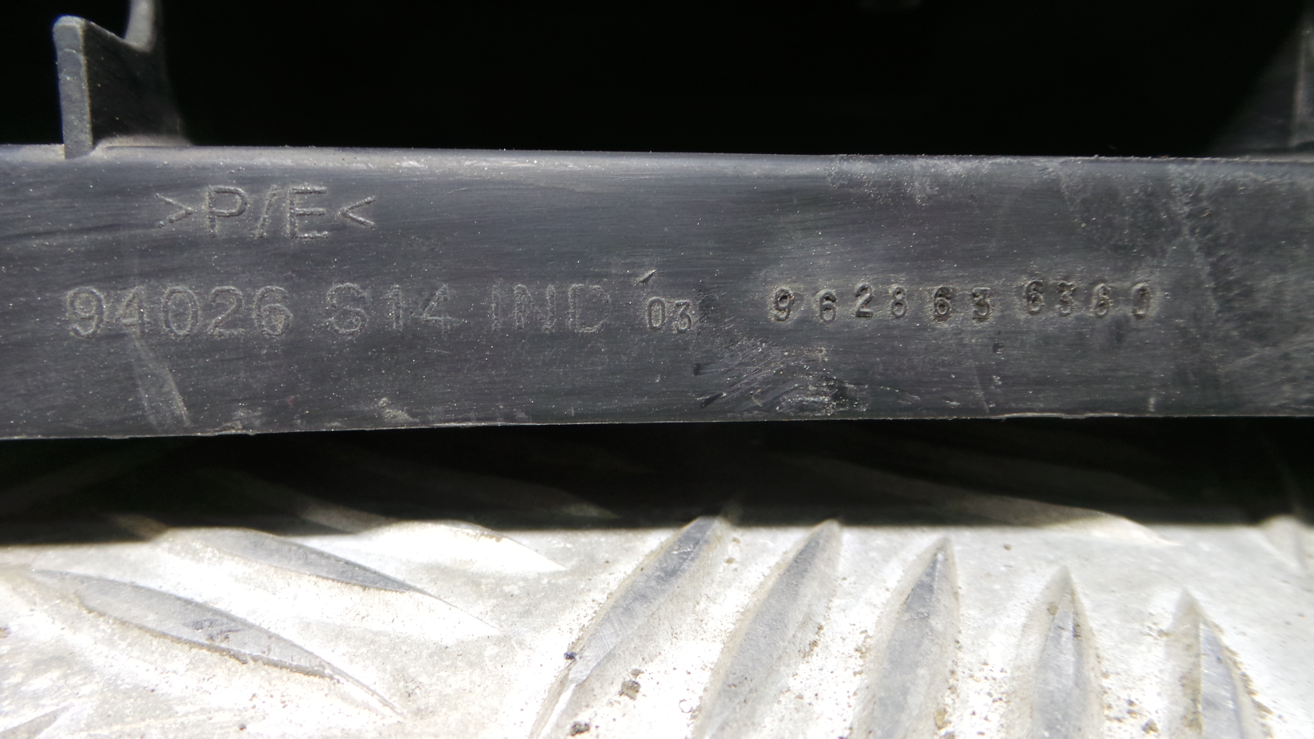 Reforço do Para Choques Frente  9628636380 - PEUGEOT 206 Hatchback (2A/C)-33185360