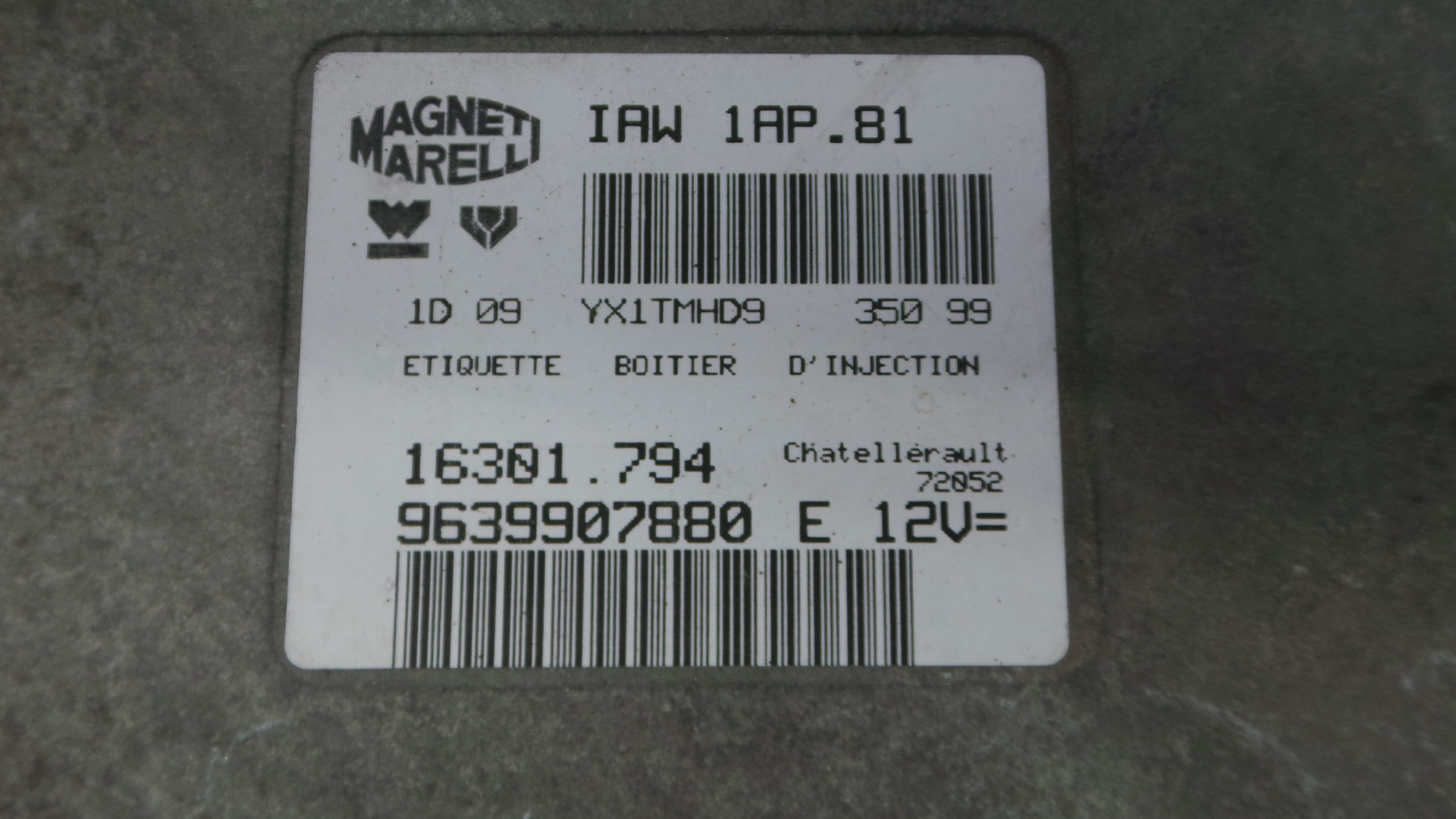 Centralina do Motor 9639907880 - PEUGEOT 206 Hatchback (2A/C)-33186331