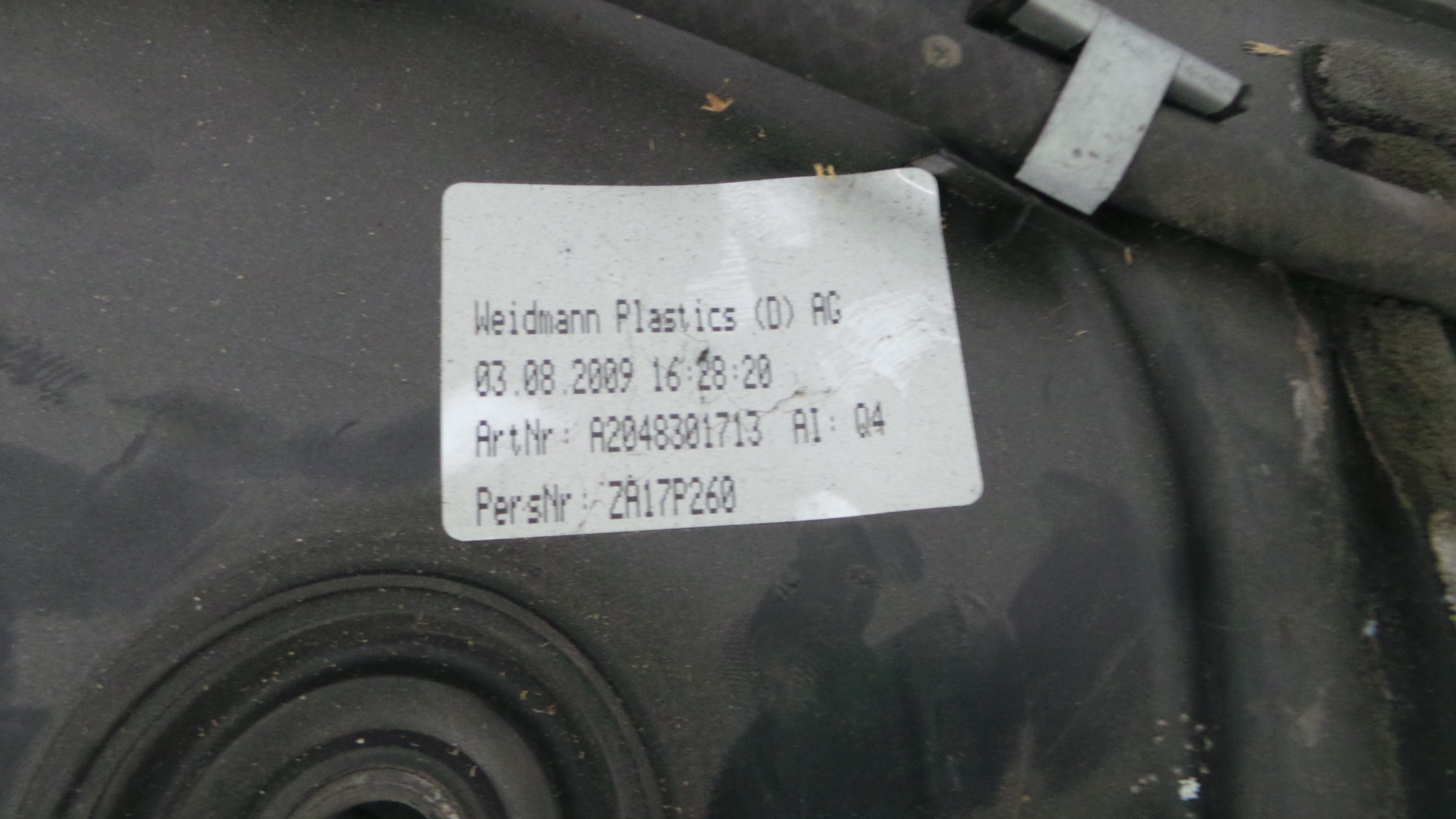 Torpedo A2048301713 - MERCEDES-BENZ C-CLASS (W204)-33189329