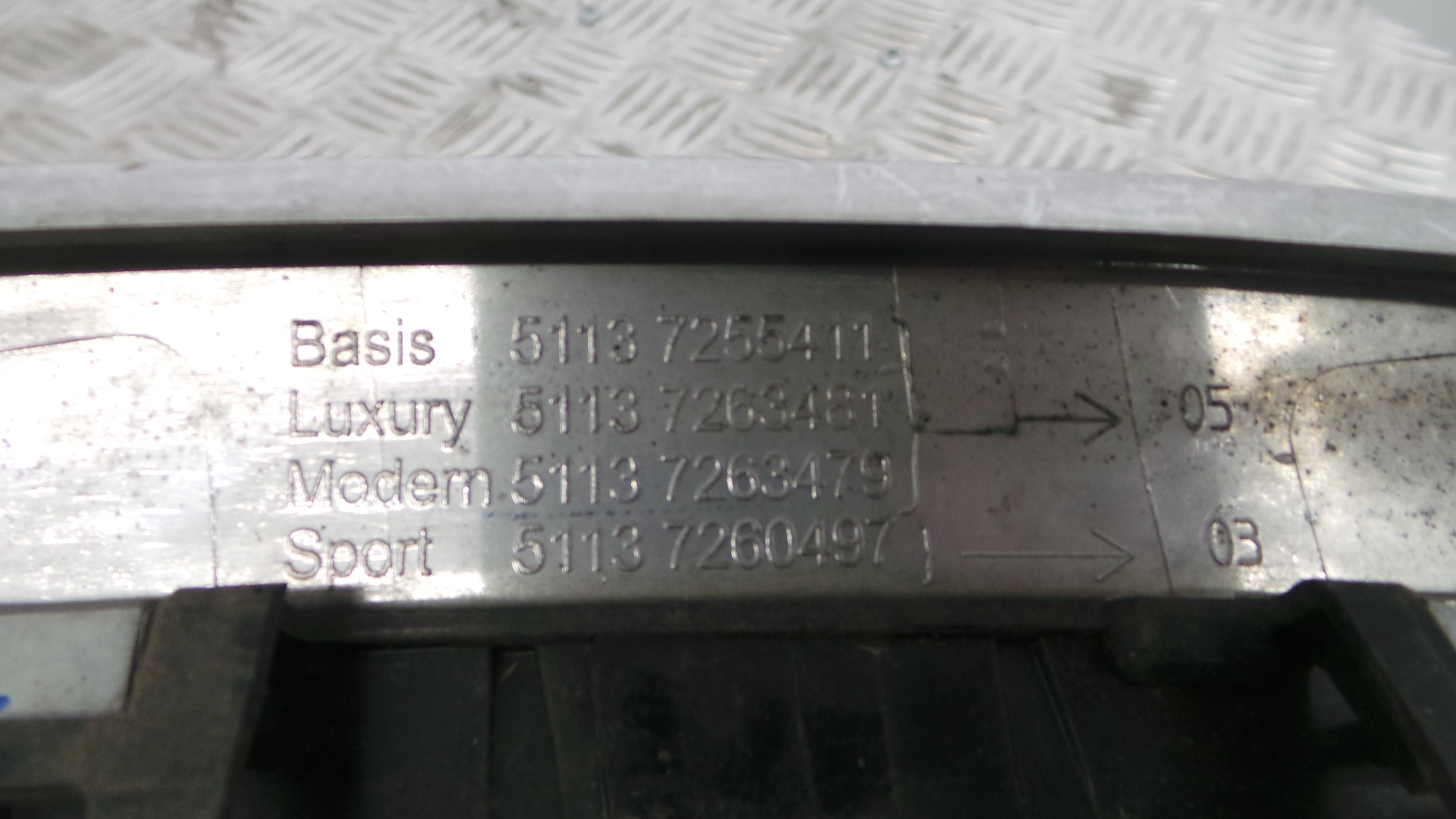 Grelha do Pára-Choques da Frente 51.13-7255411 - BMW 3 (F30, F80)-33189712