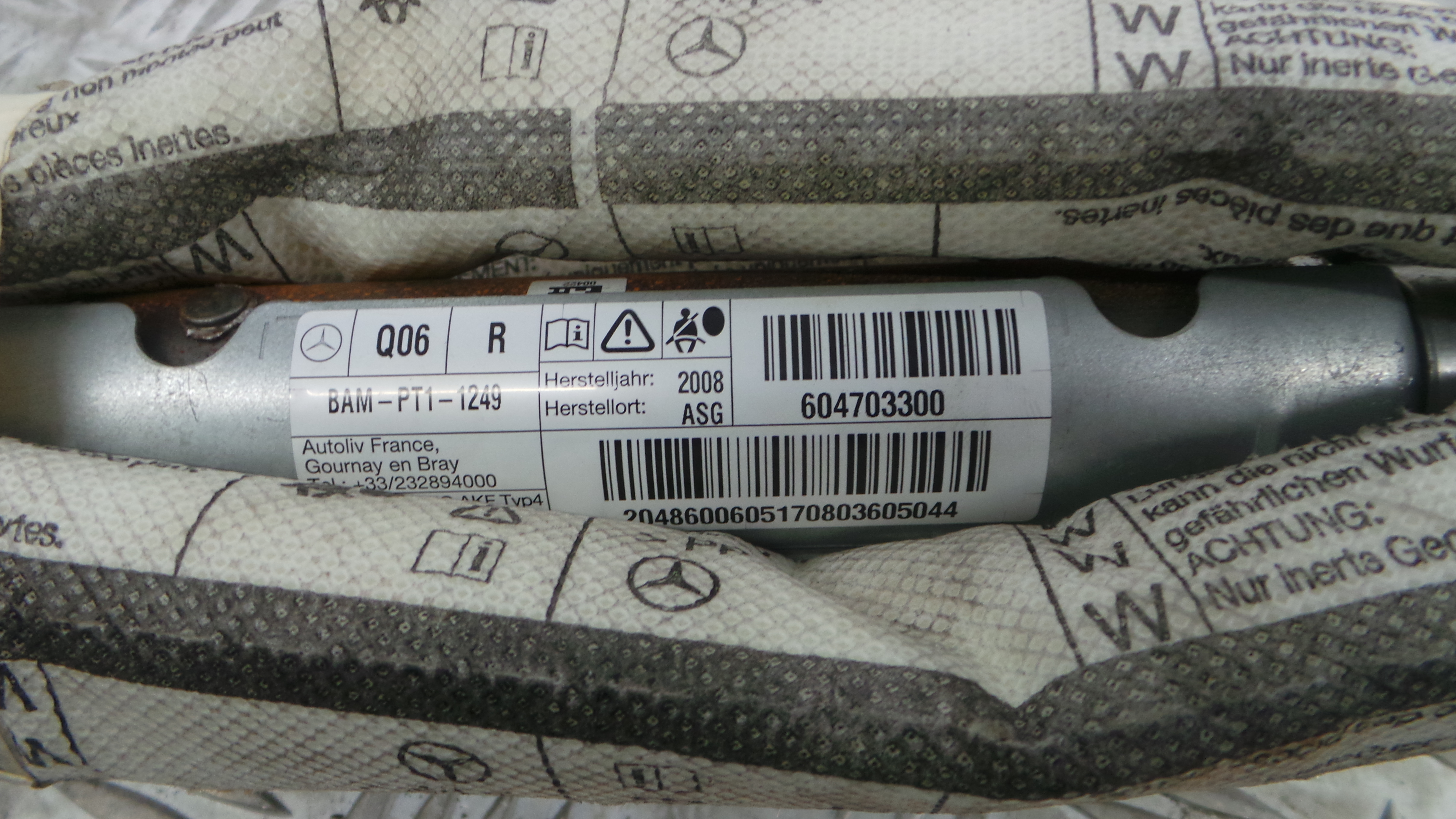 Airbags de Cortina Dto 2048600605 - MERCEDES-BENZ C-CLASS (W204)-33190102