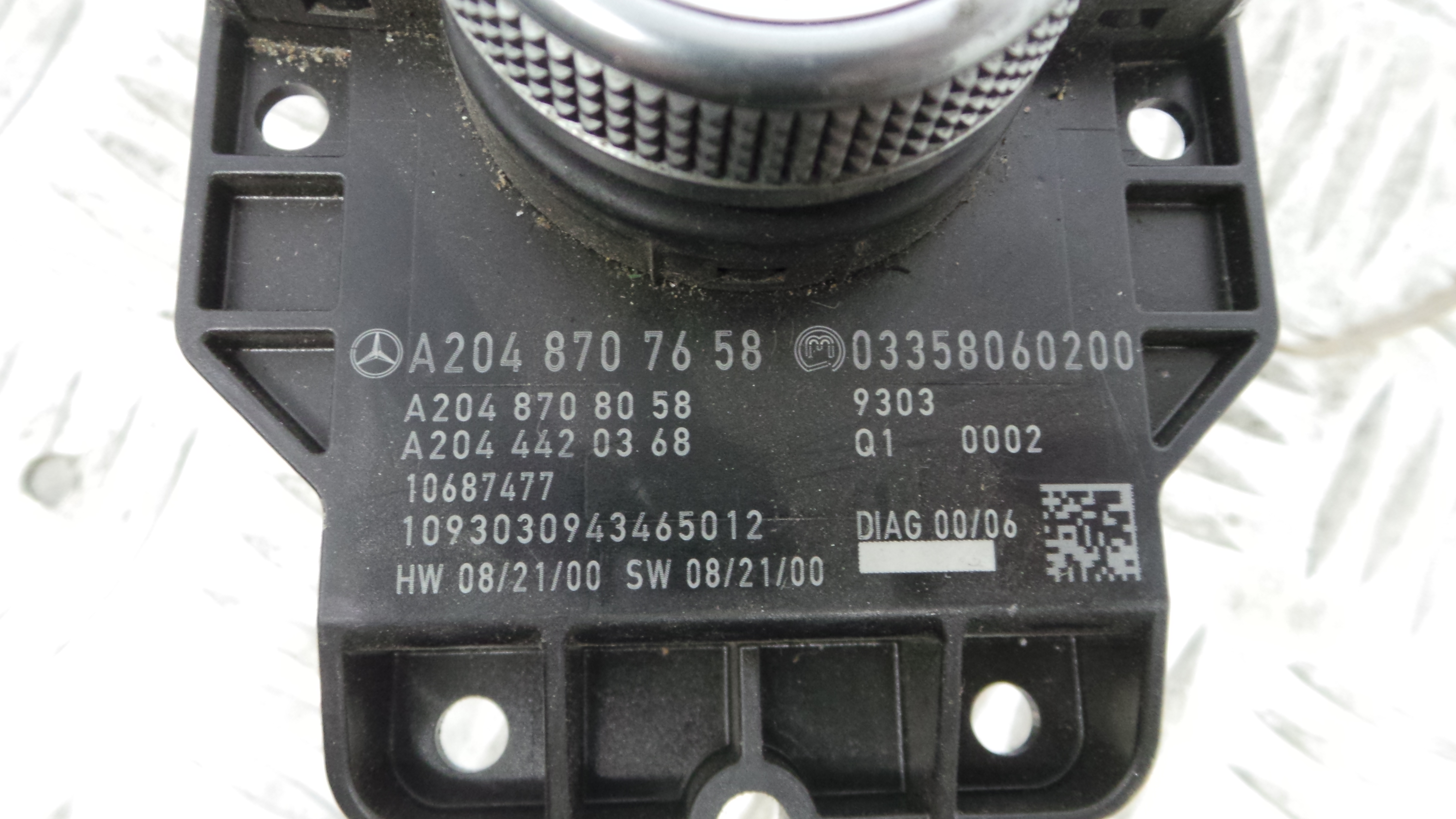 Comando Multifunções A2048707658 - MERCEDES-BENZ C-CLASS (W204)-33194798