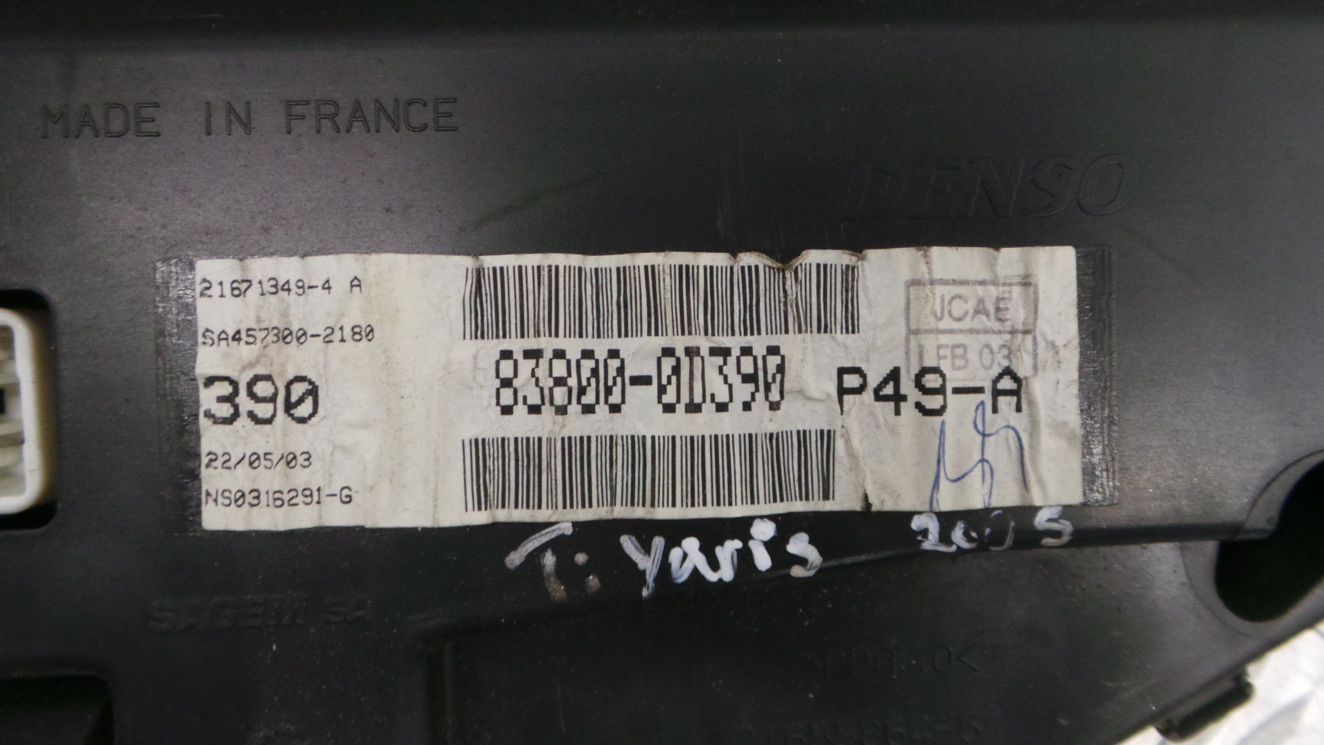 Quadrante 83800-0D390 - TOYOTA YARIS (_P9_), YARIS/VITZ (_P9_)-33196702