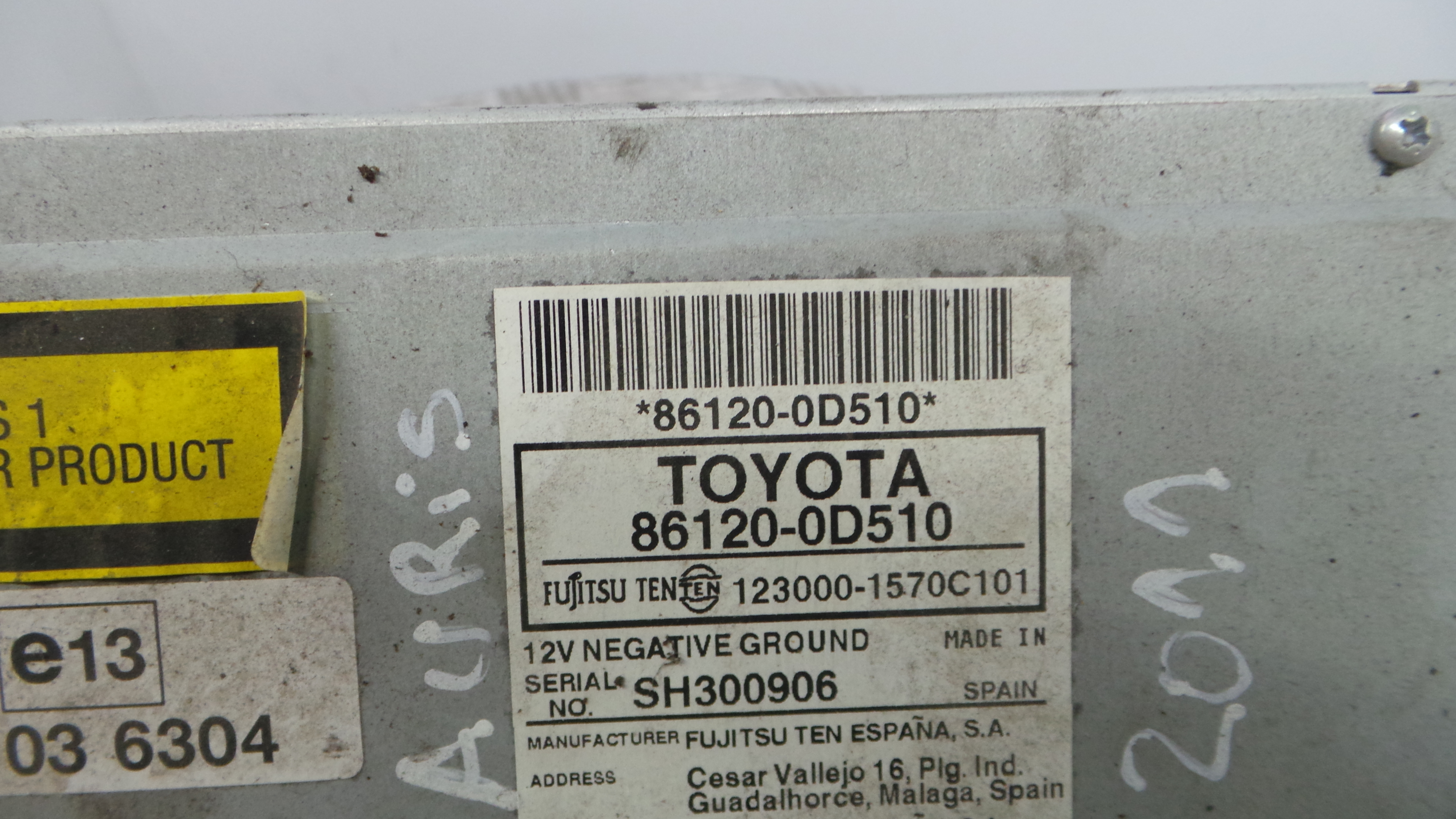 Auto-rádios 86120-0D510 - TOYOTA AURIS (_E15_), COROLLA (_E15_)-33197304