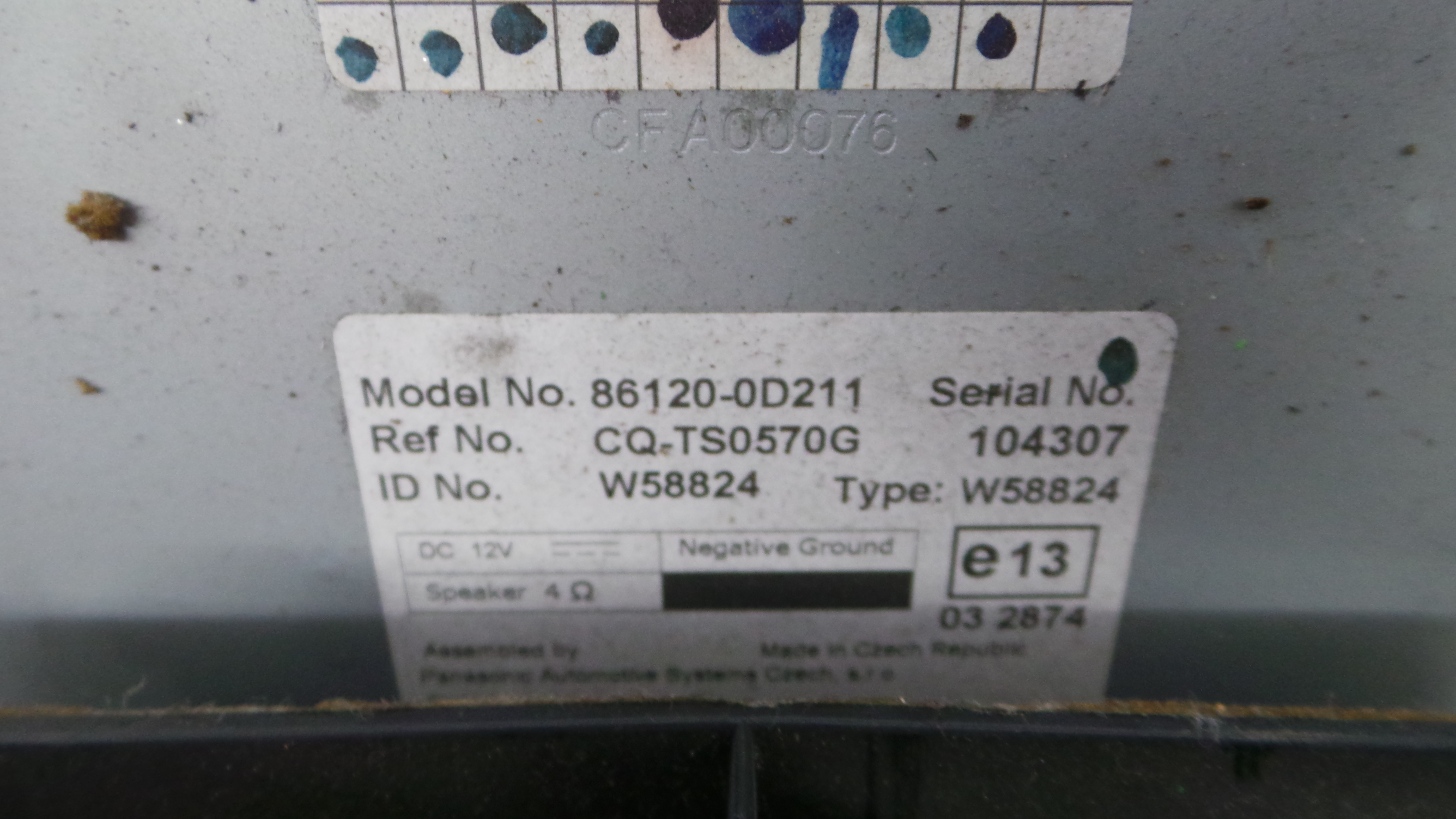 Auto-rádios 86120-0D211 - TOYOTA YARIS (_P9_), YARIS/VITZ (_P9_)-33197327