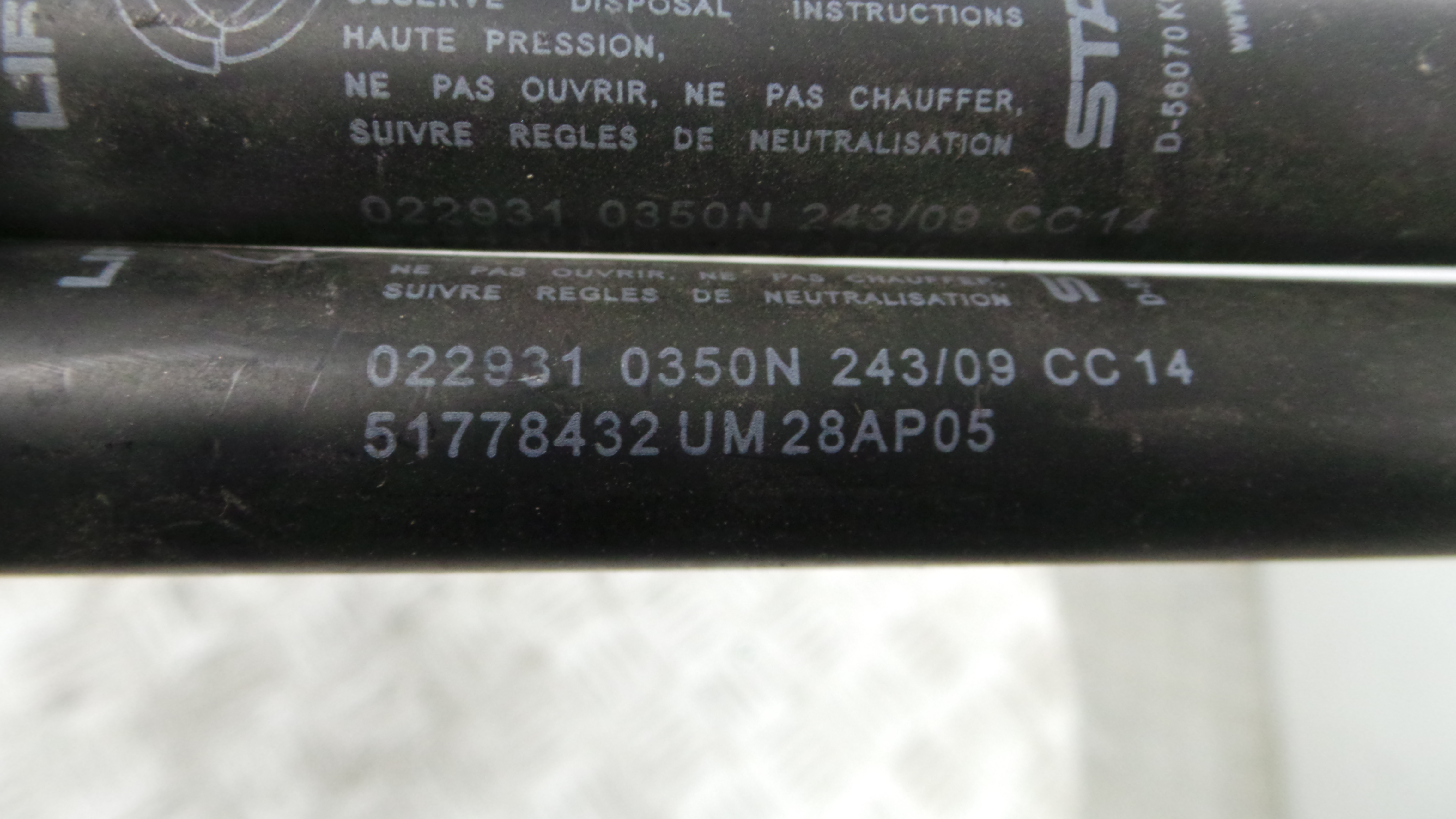 Amortecedor da Mala 51778432 - FIAT PUNTO (188_)-33203676