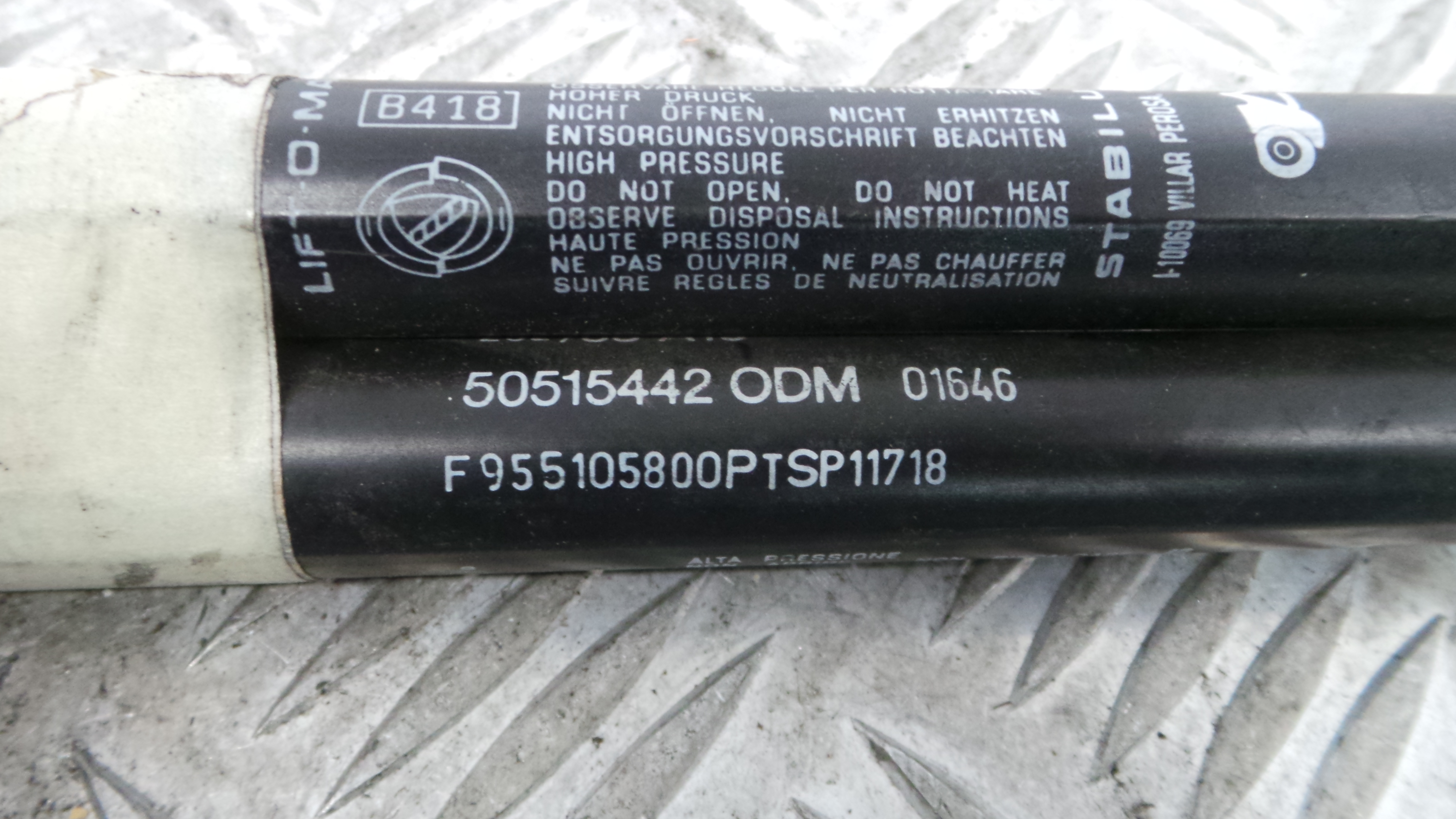 Amortecedor da Mala 50515442 - ALFA ROMEO MITO (955_)-33203687