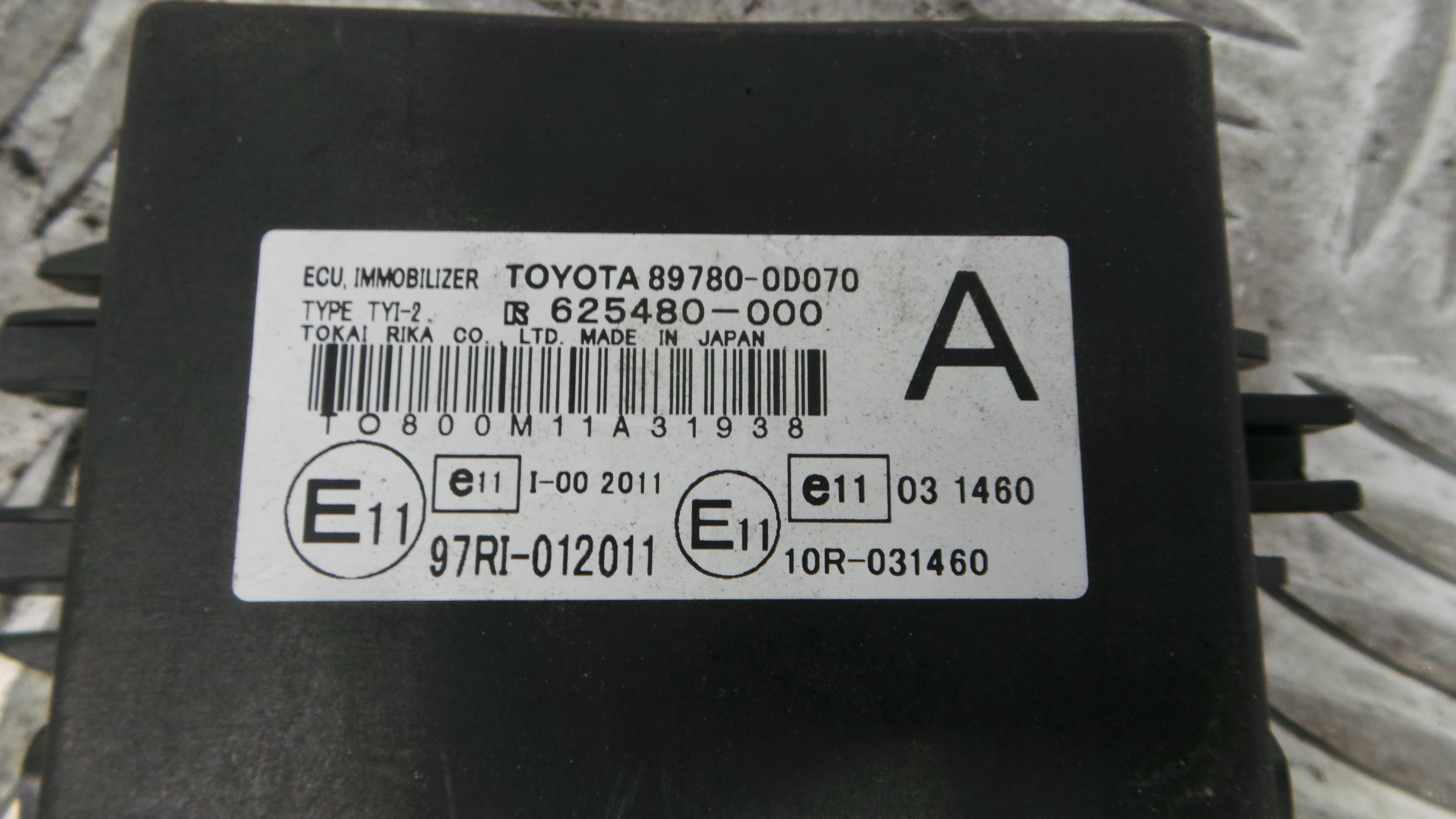 Centralina de Ignição (imobilizador) 89780-0D070 - TOYOTA YARIS (_P13_), YARIS/VITZ (_P13_)-33250842