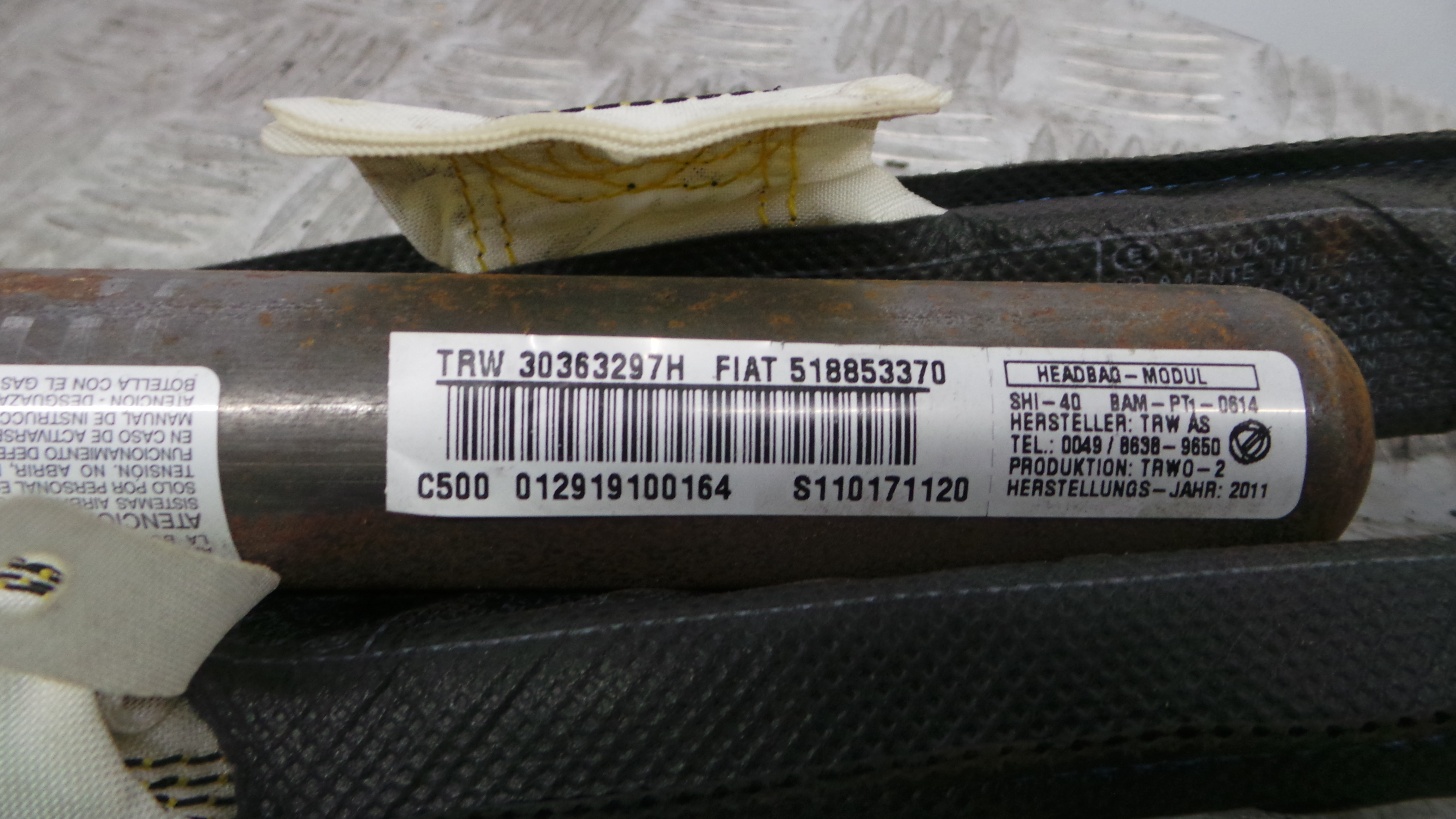 Airbags de Cortina Dto 518853370 - FIAT PUNTO Caixa/parte traseira inclinada (199_)-33251048