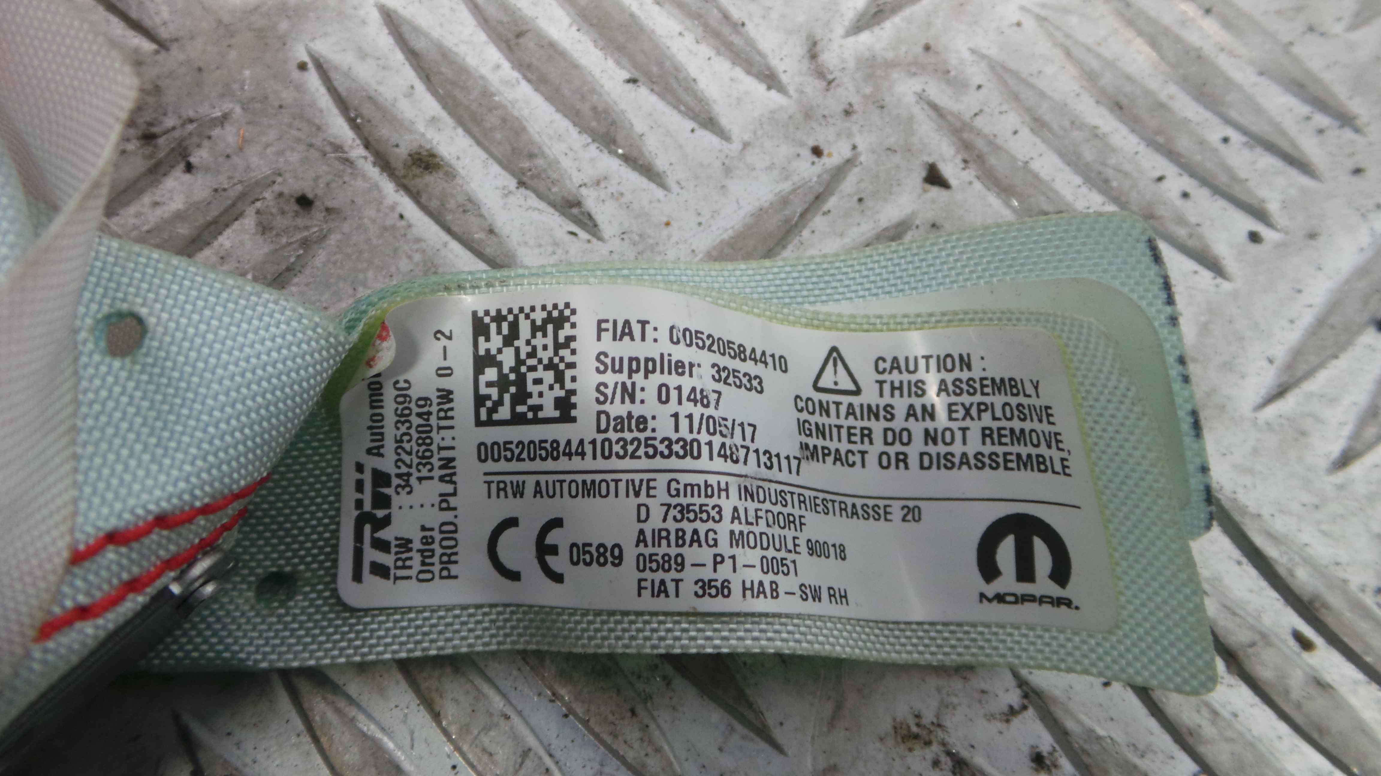 Airbags de Cortina Dto 00520584410 - FIAT EGEA Hatchback (356_, 357_), TIPO Hatchback (356_, 357_)-33251092