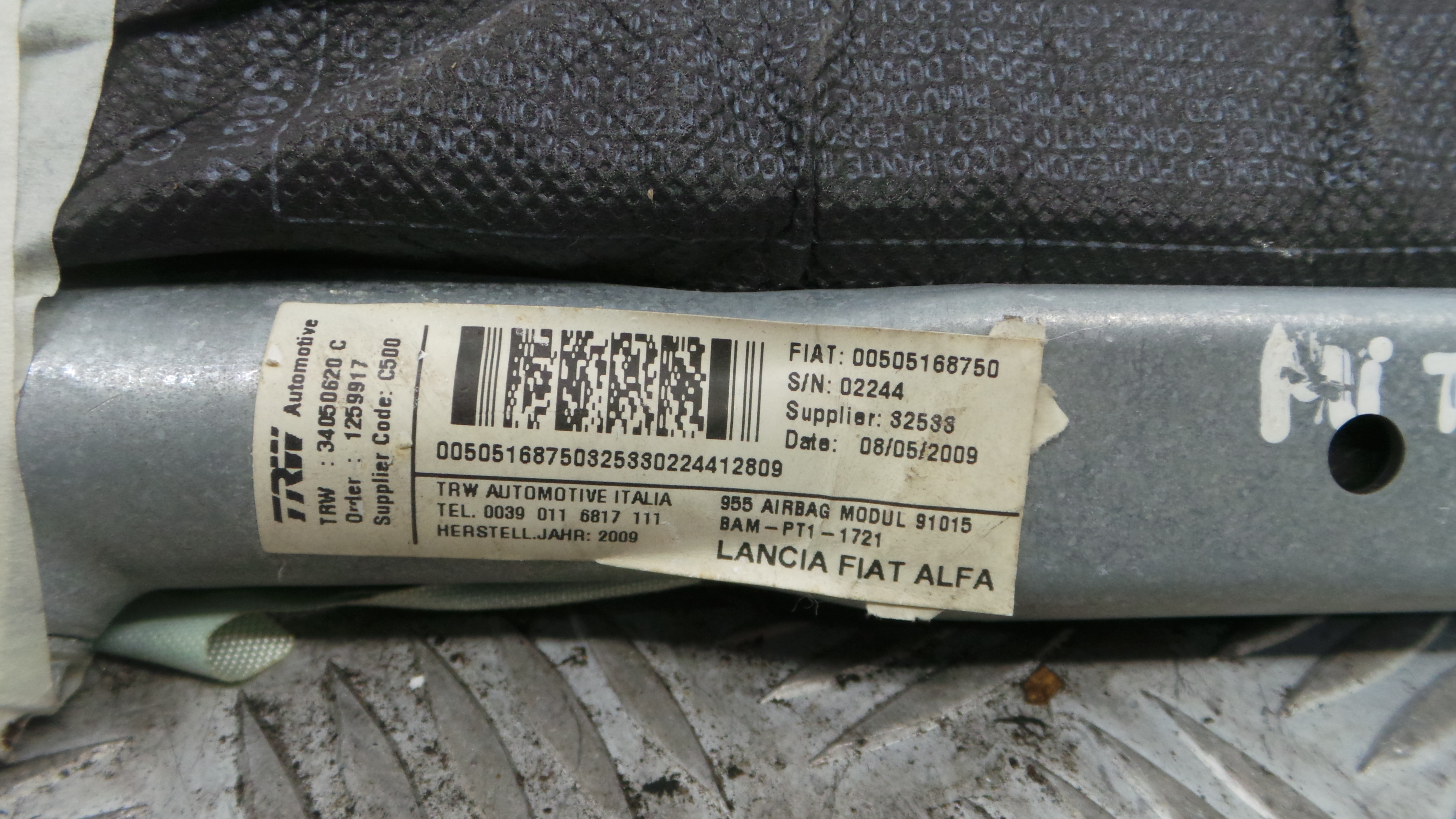 Airbags de Cortina Esq 00505168750 - ALFA ROMEO MITO (955_)-33251151