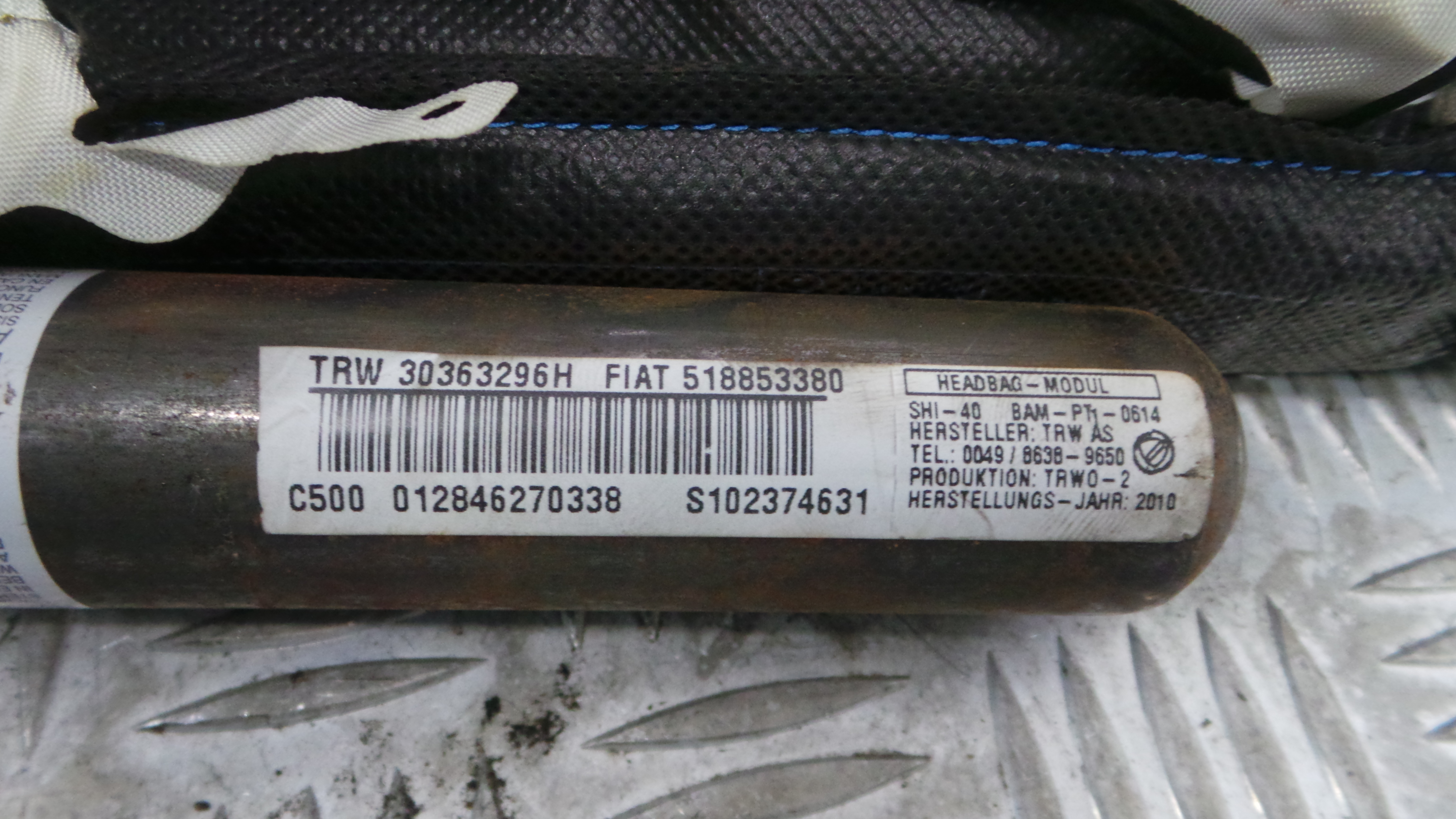 Airbags de Cortina Esq 518853380 - FIAT PUNTO Caixa/parte traseira inclinada (199_)-33251190