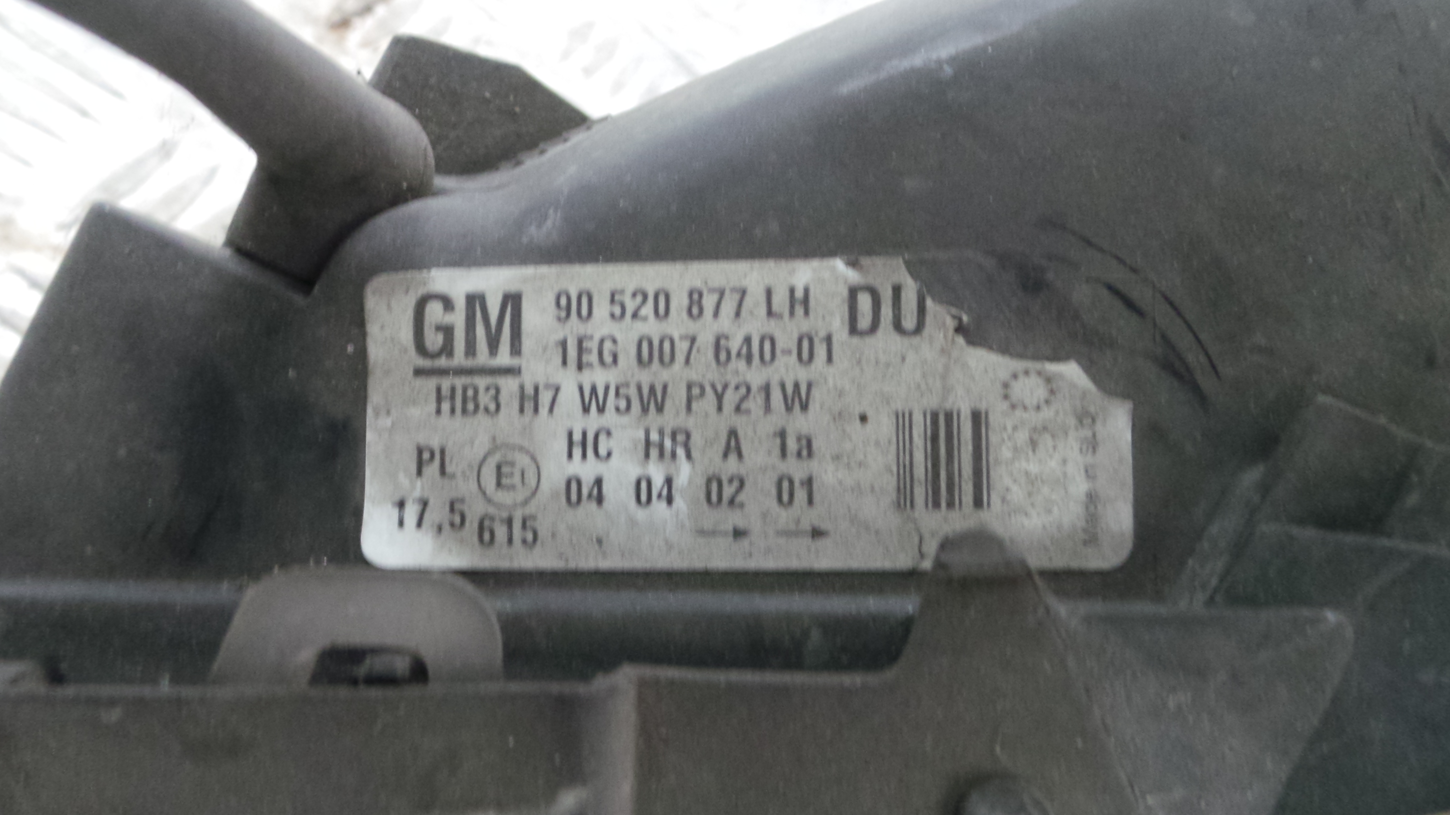 Ótica Esq 90520877 - OPEL ASTRA G Hatchback (T98)-33378396