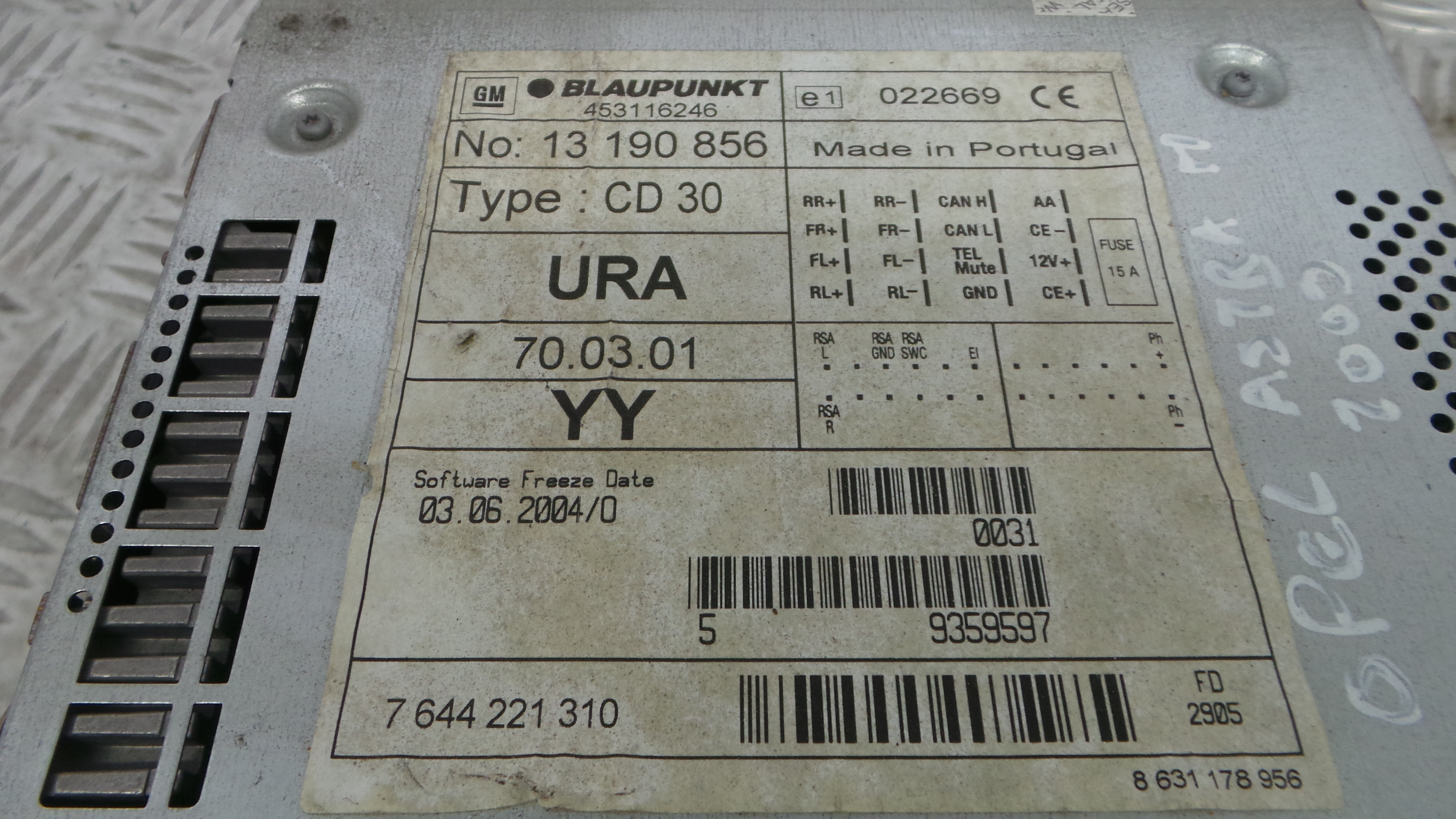 Auto-rádios 453116246 - OPEL ASTRA H (A04)-33406643