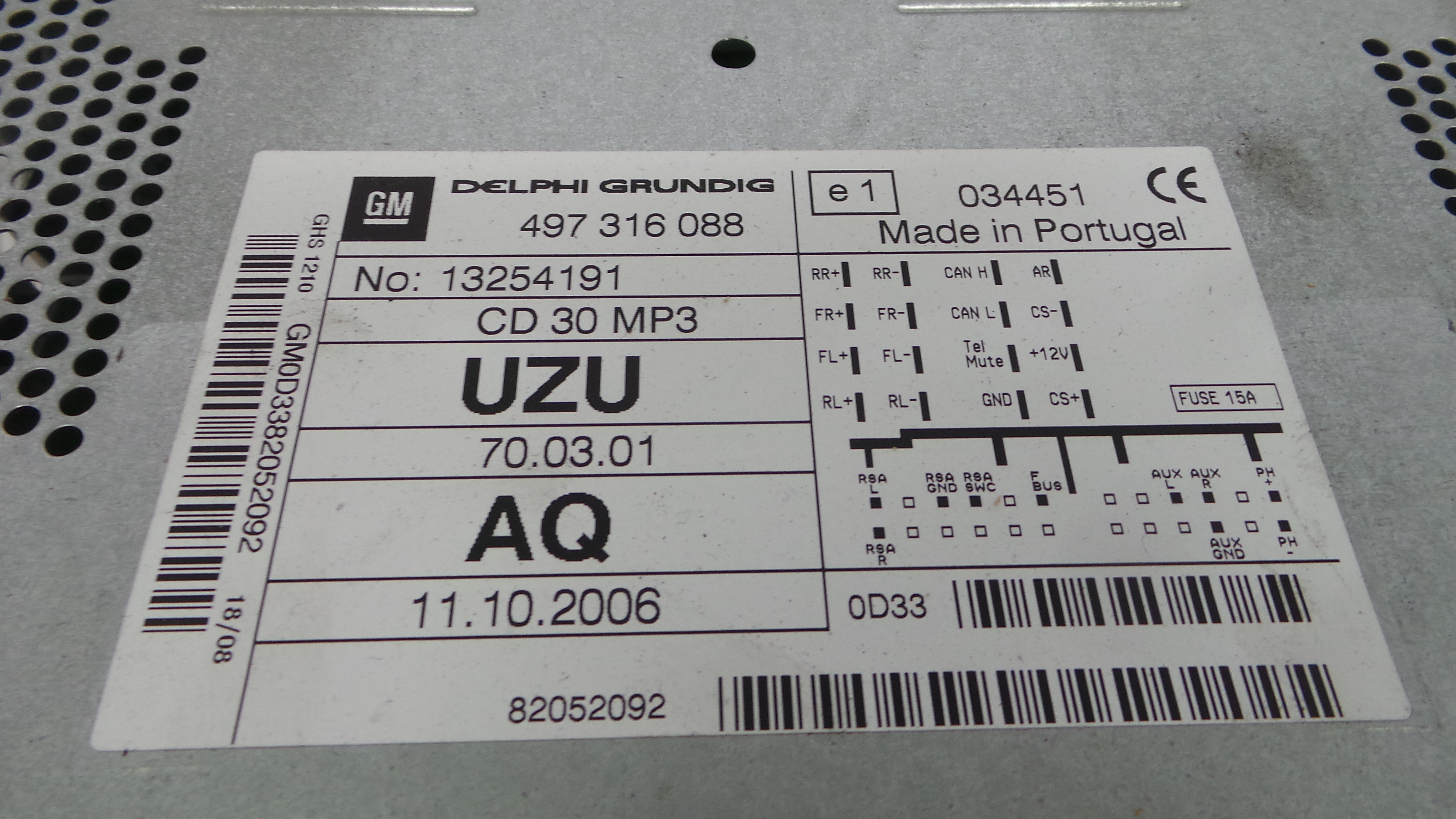 Auto-rádios 497316088 - OPEL CORSA D (S07)-33406652