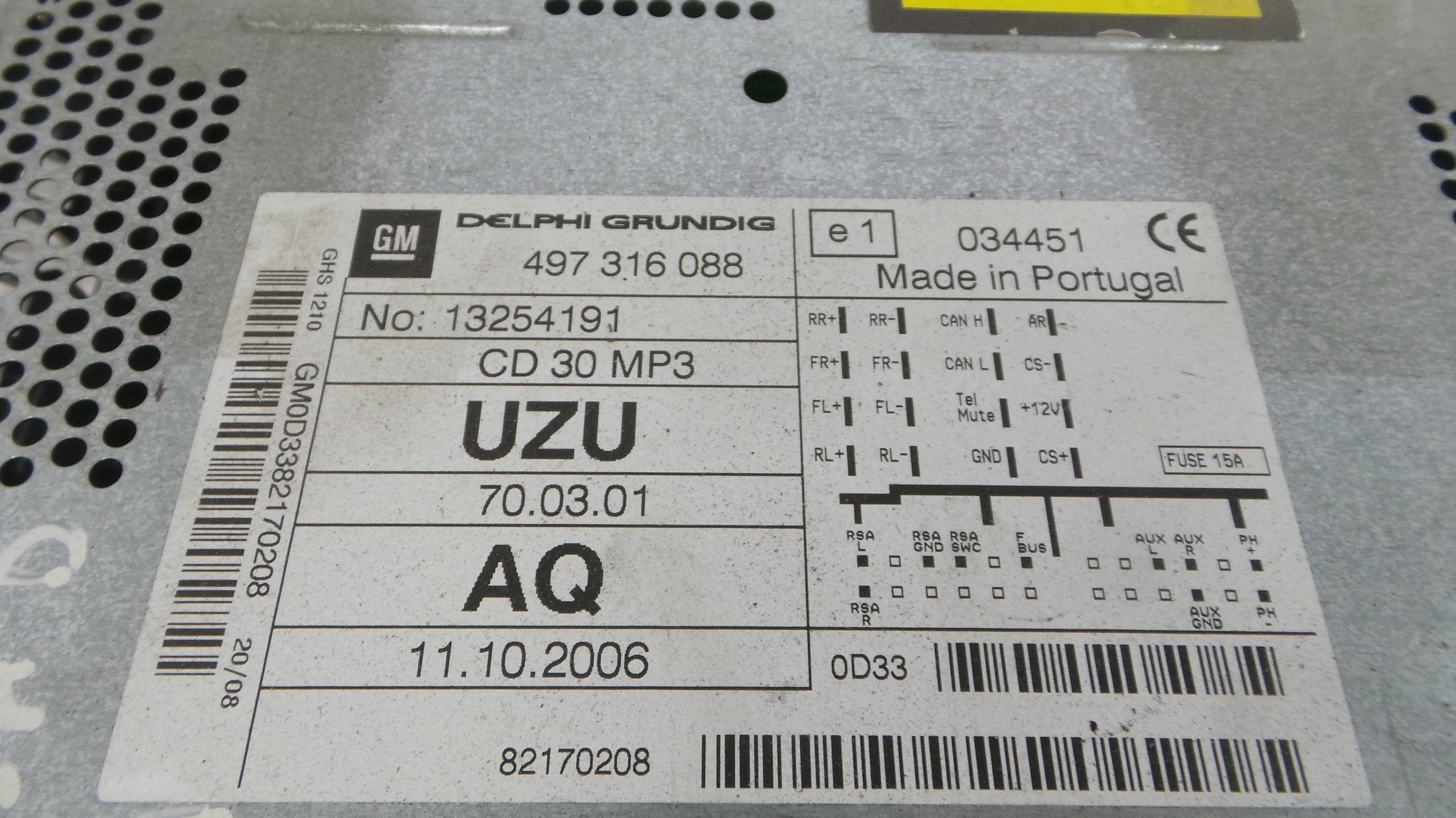 Auto-rádios 497316088 - OPEL CORSA D (S07)-33406679