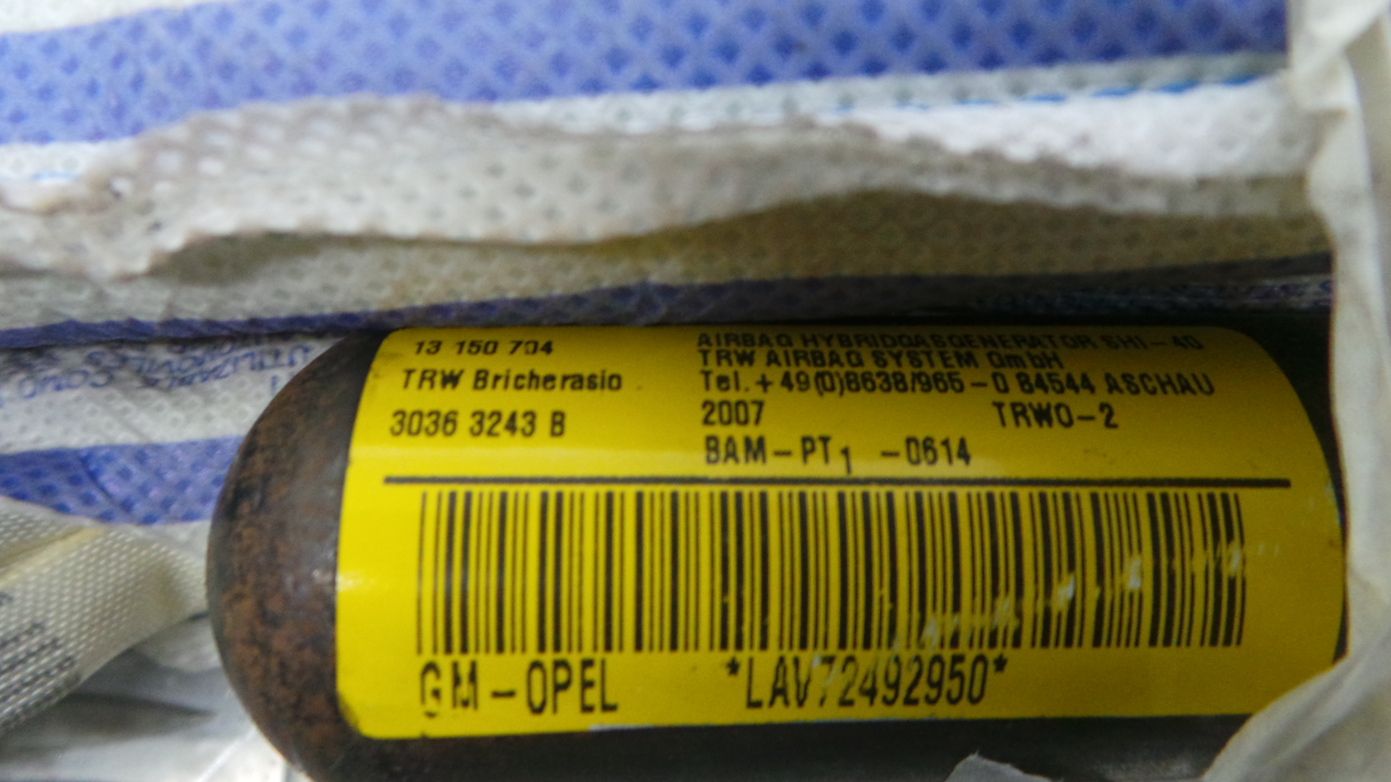 Airbags de Cortina Esq 13150704 - OPEL CORSA D (S07)-33406718