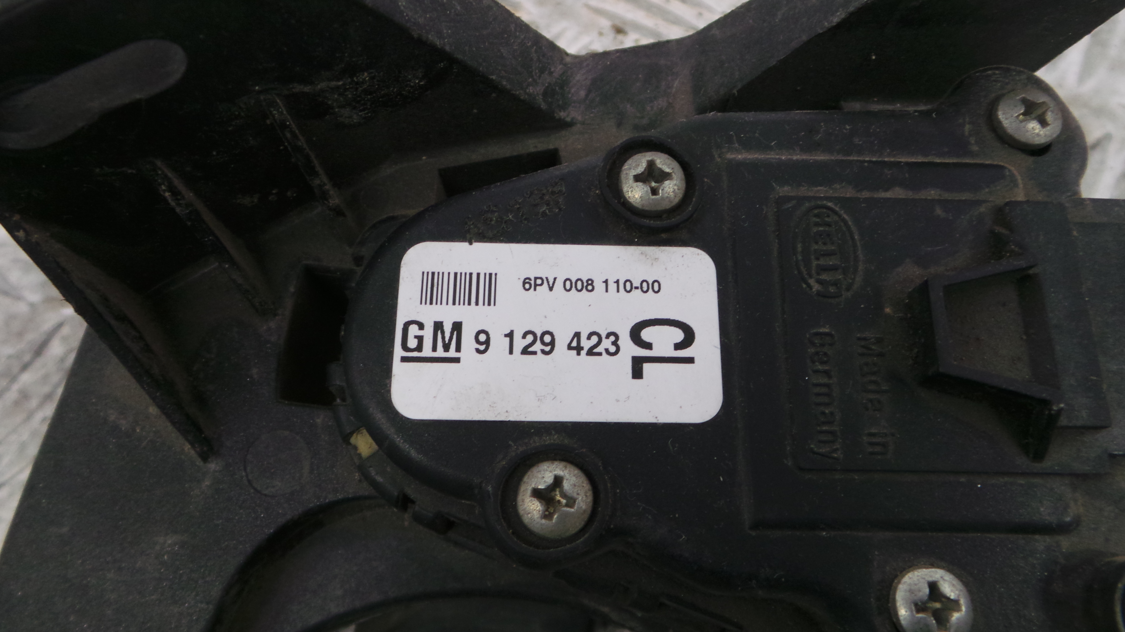 Pedal do Acelerador 9129423 - OPEL CORSA C (X01)-33630516