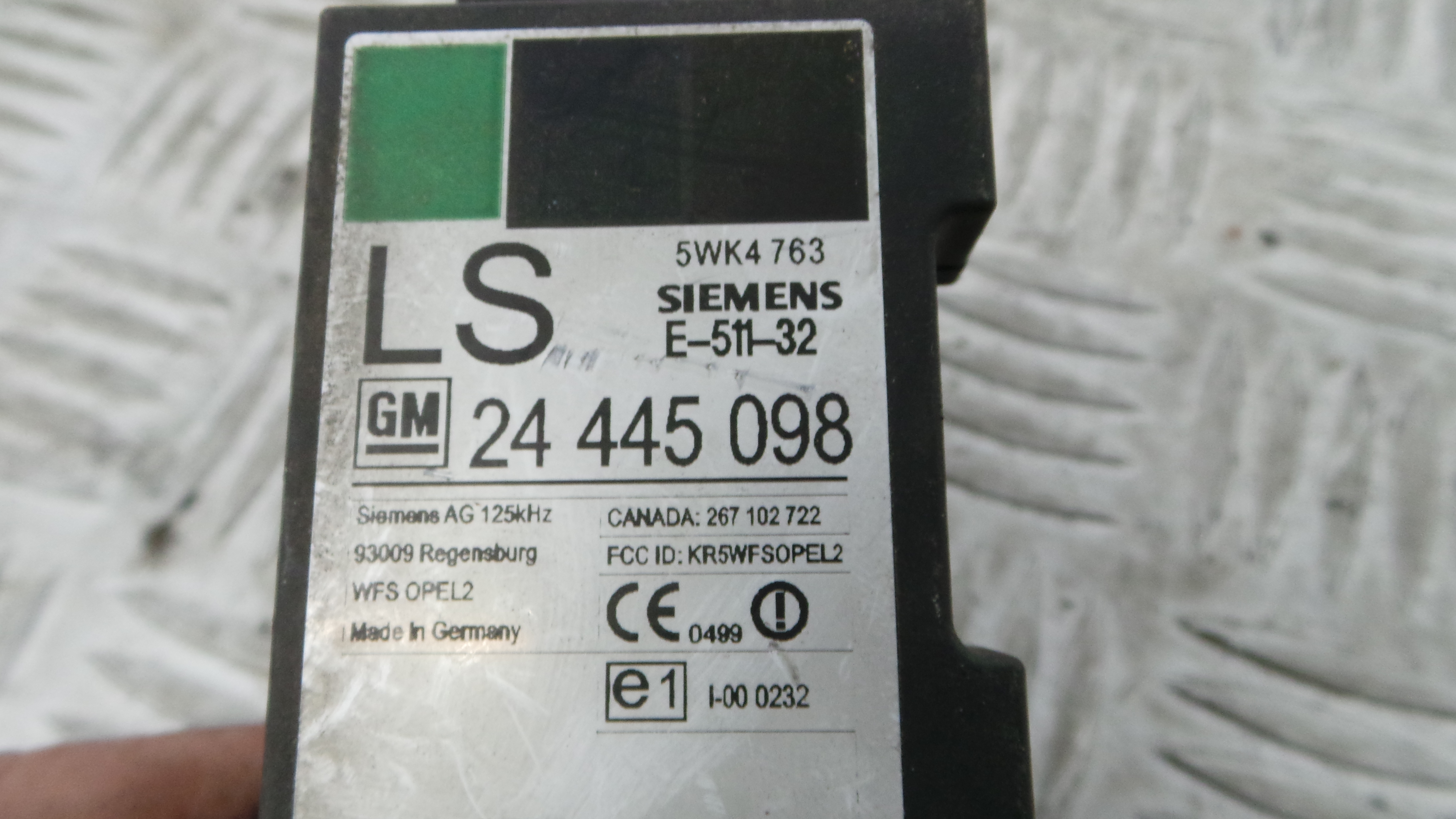 Centralina de Ignição (imobilizador) 24445098 - OPEL CORSA C (X01)-33635951