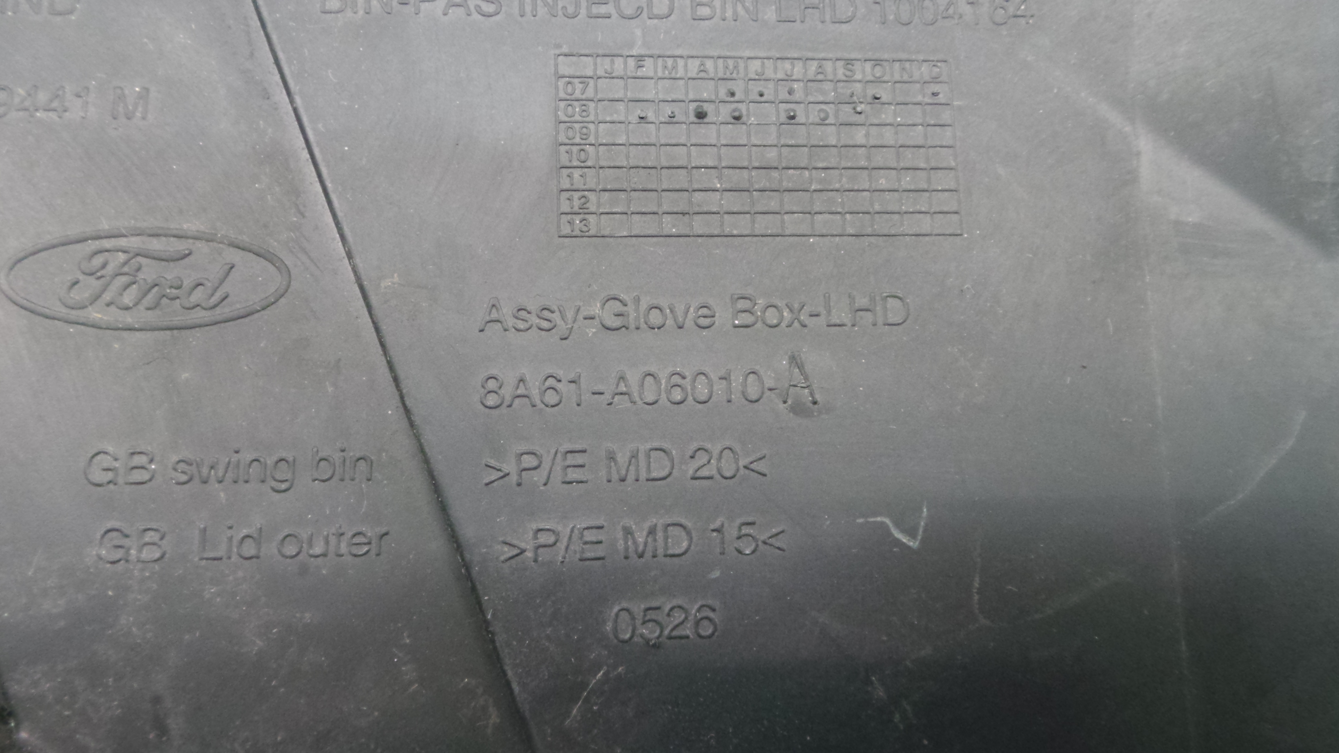 Porta Luvas 8A61-A06010-A - FORD FIESTA VI (CB1, CCN)-33638377