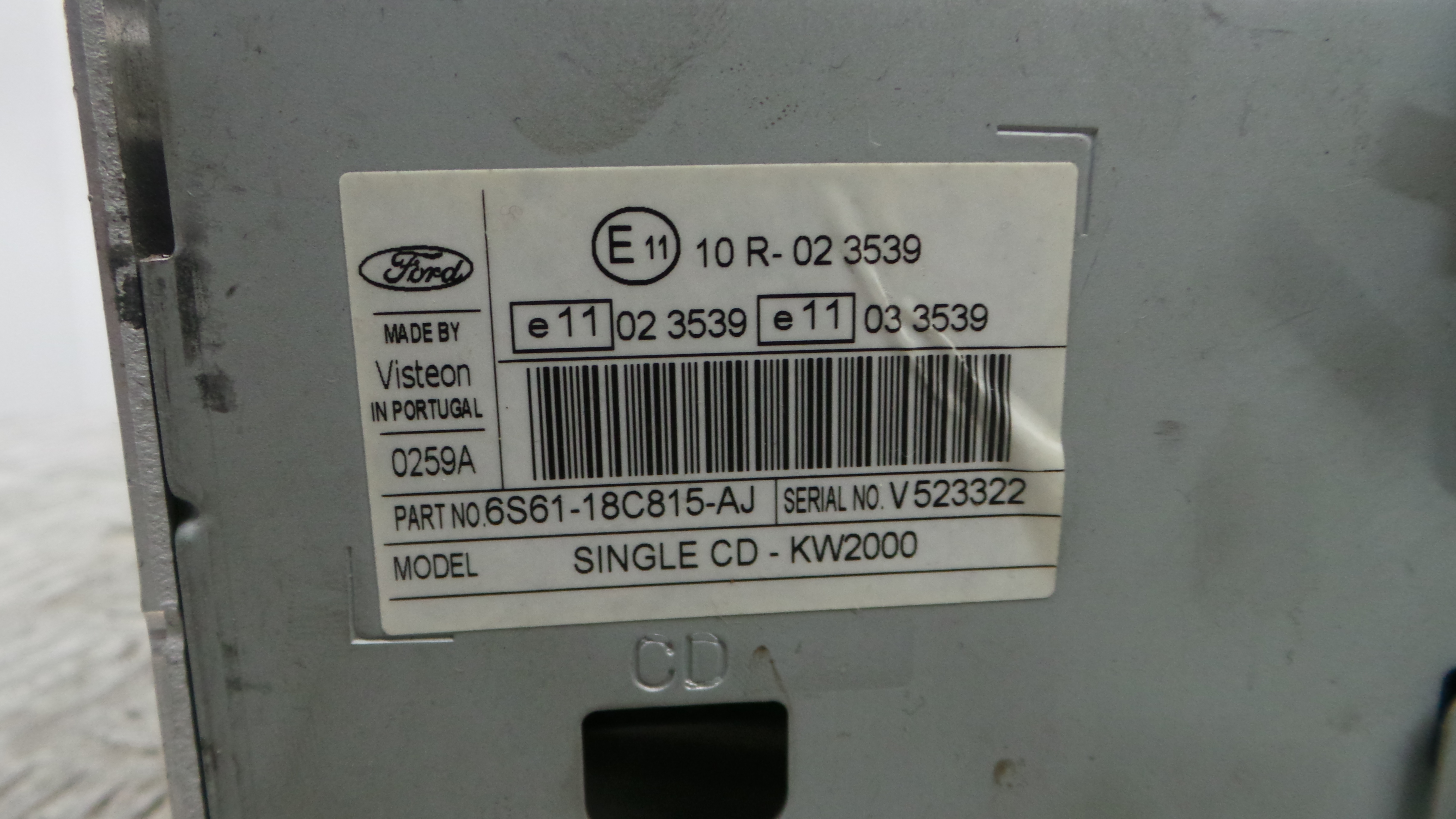 Auto-rádios 6S61-18C815-AJ - FORD FIESTA V (JH_, JD_)-33640544