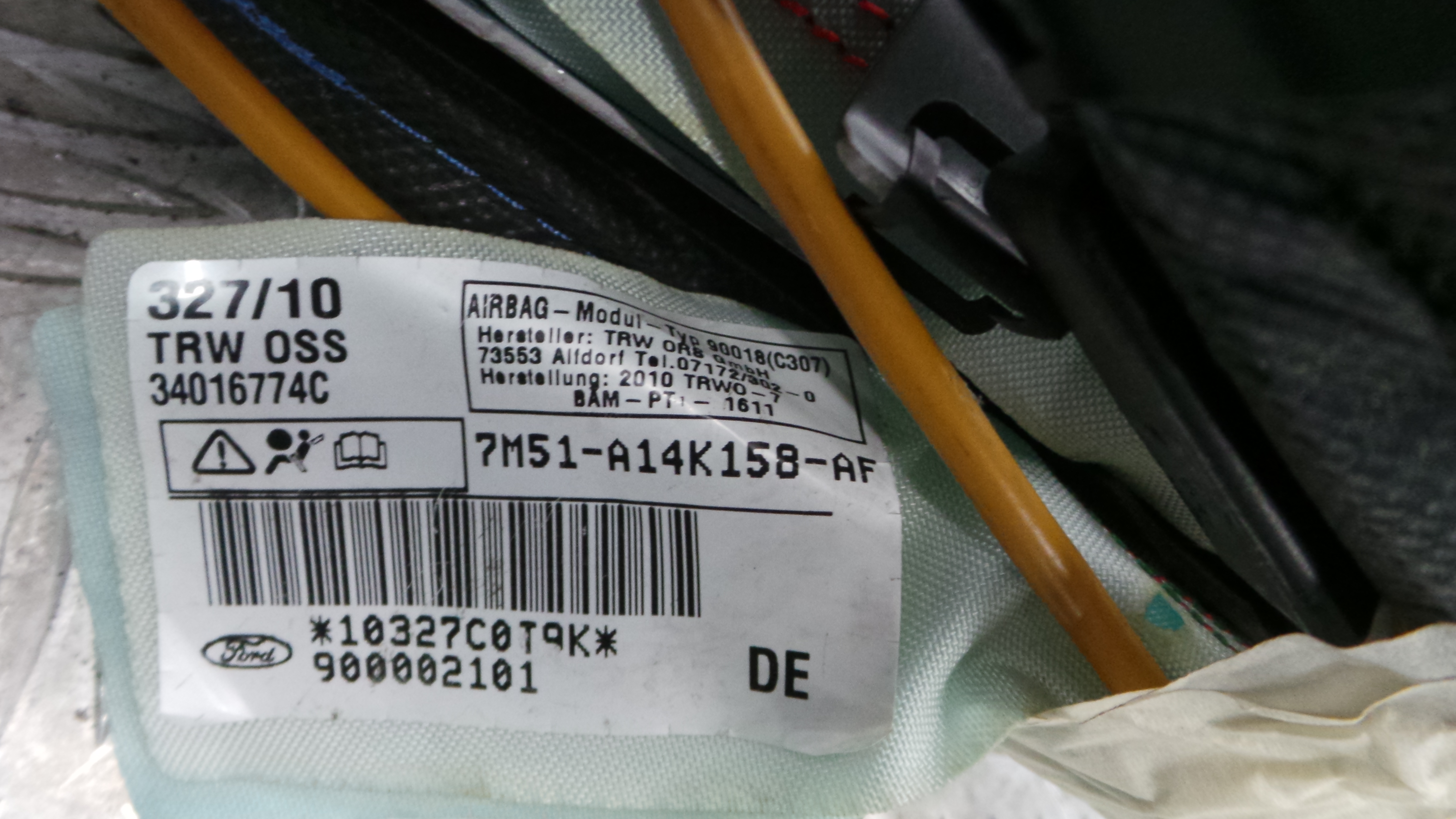 Airbags de Cortina Dto 7M51-A14K158-AF - FORD FOCUS II (DA_, HCP, DP)-33642486