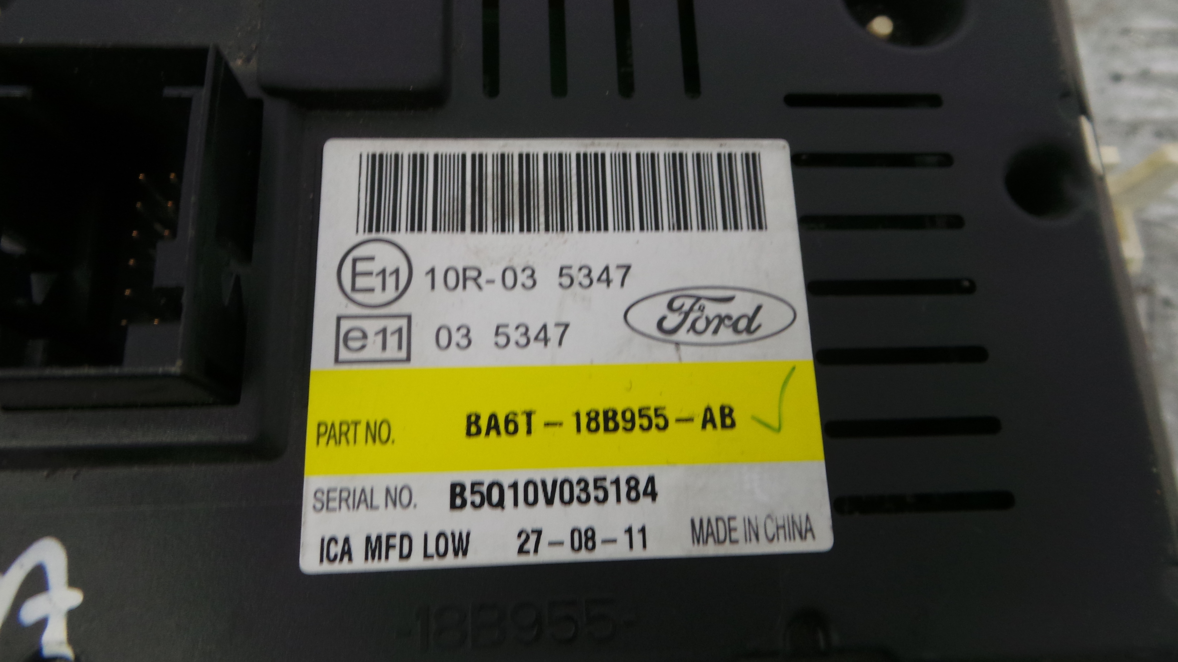 Display do Ar Condicionado / Rádio / GPS / DVD 8A6T-18B955-AB - FORD FIESTA VI (CB1, CCN)-33646344