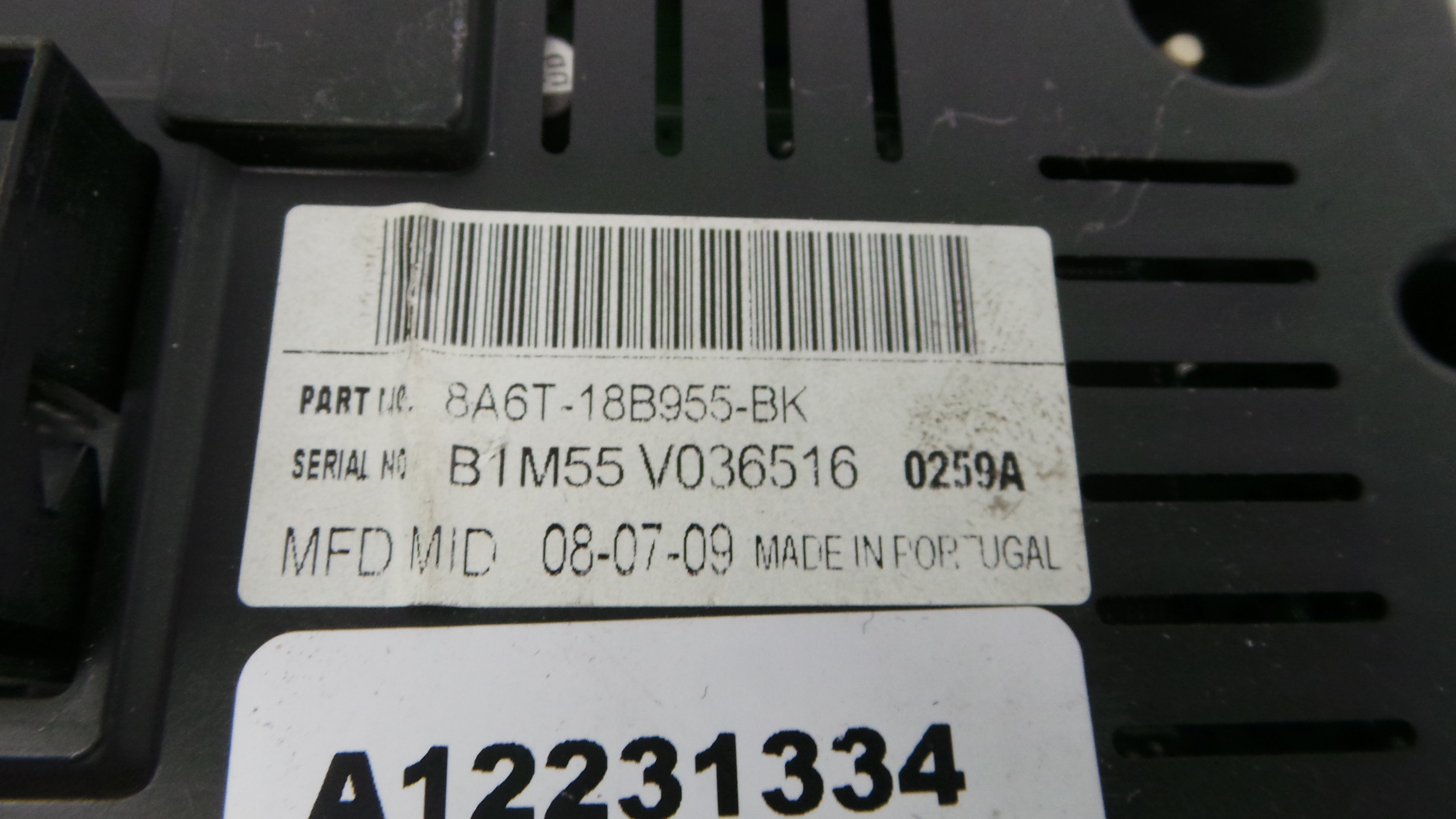 Display do Ar Condicionado / Rádio / GPS / DVD 8A6T-18B955-BK - FORD FIESTA VI (CB1, CCN)-33646356