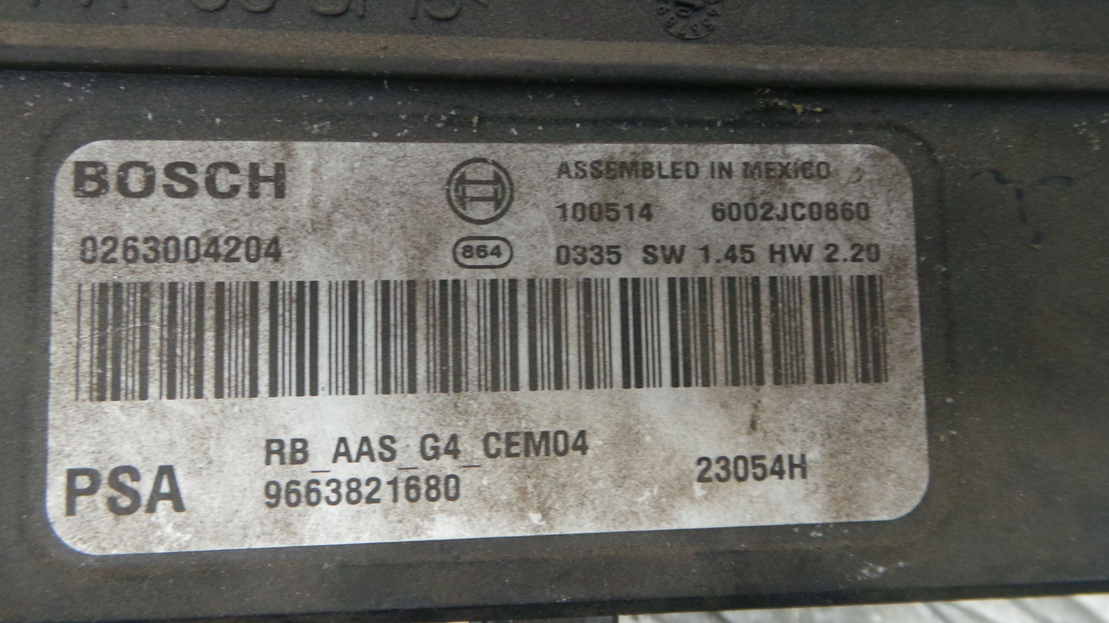 Centralina Sensores Estacionamento 9663821680 - PEUGEOT PARTNER Caixa/monovolume (5_, G_), PARTNER V-33657570