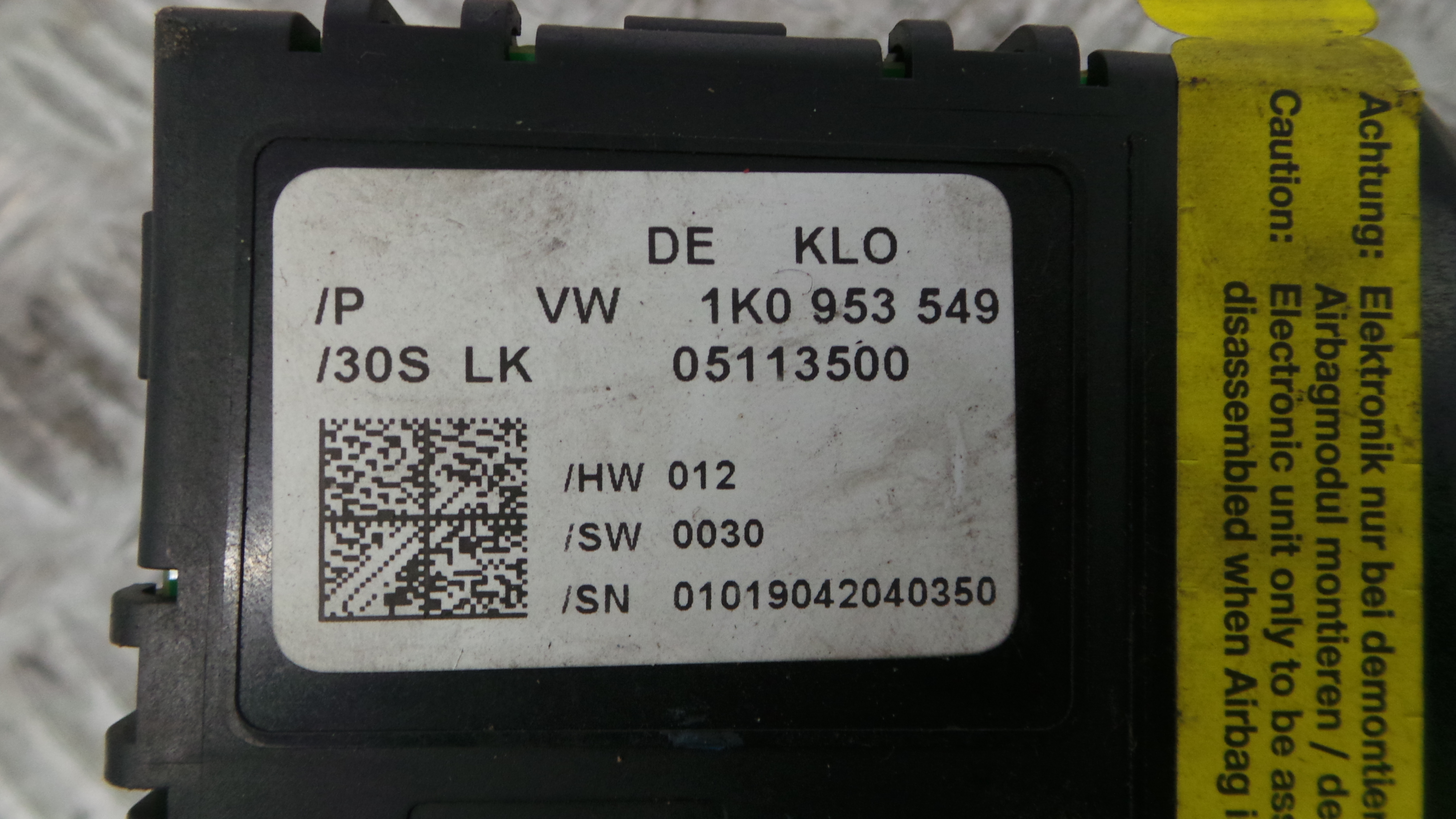 Sensor Do Ângulo Da Direcção 1K0953549 - VW GOLF V (1K1)-33657611