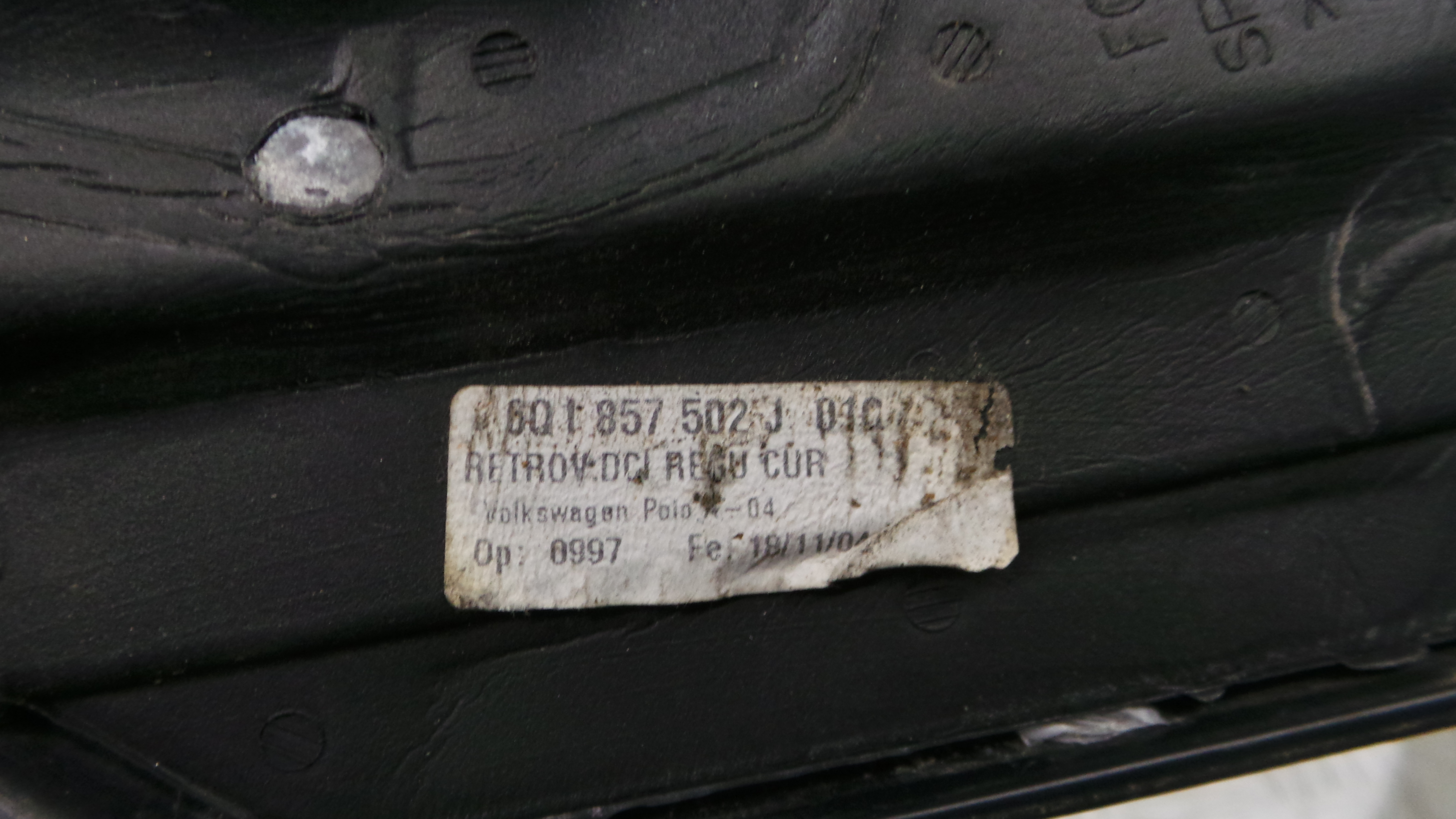 Espelho Retrovisor Dto 6Q1857502J - VW POLO (9N_, 9A_)-34923408