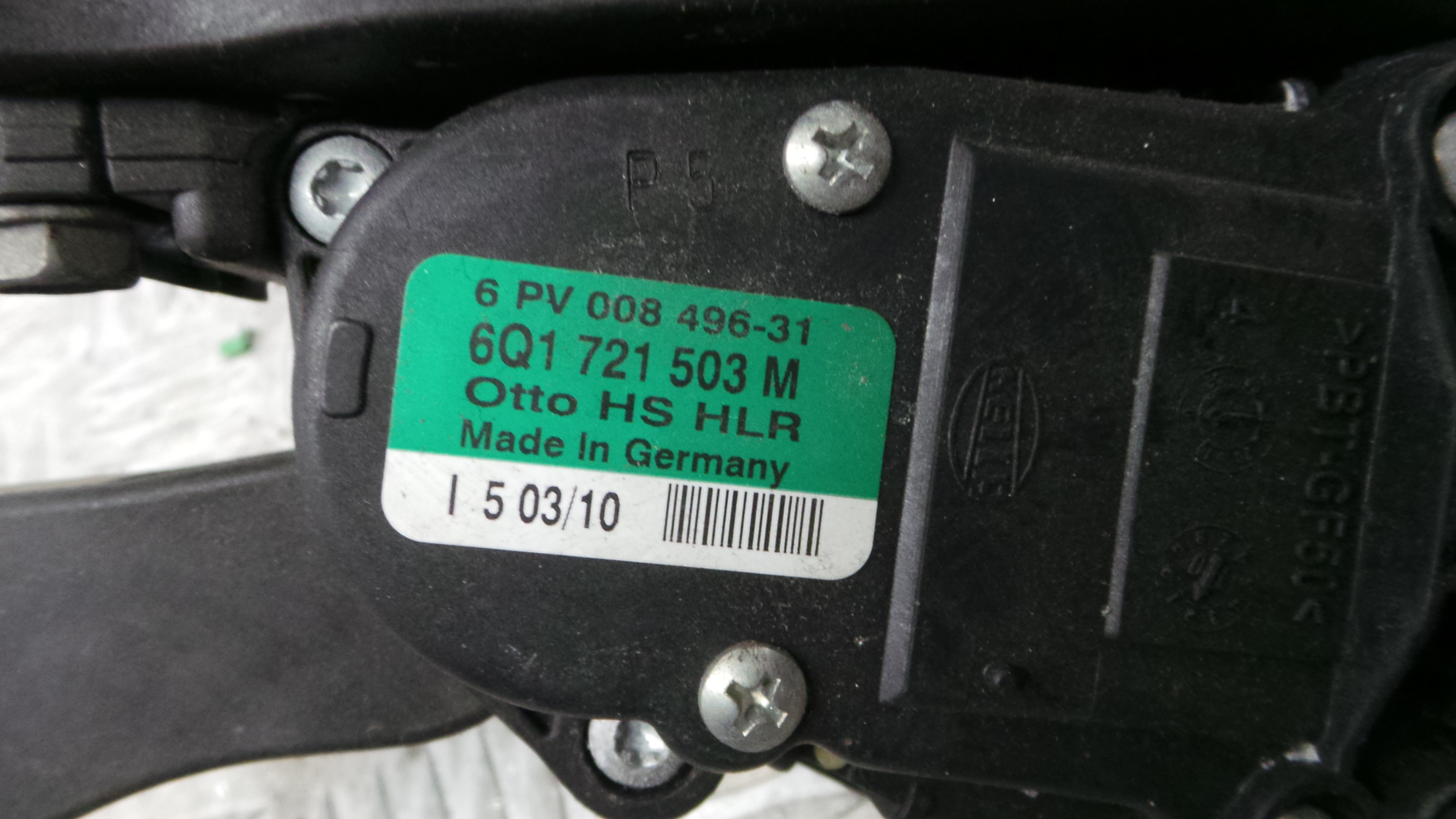 Pedal do Travão 6R1721058 - SEAT IBIZA IV (6J5, 6P1), IBIZA Mk IV (6J5, 6P1)-35052109