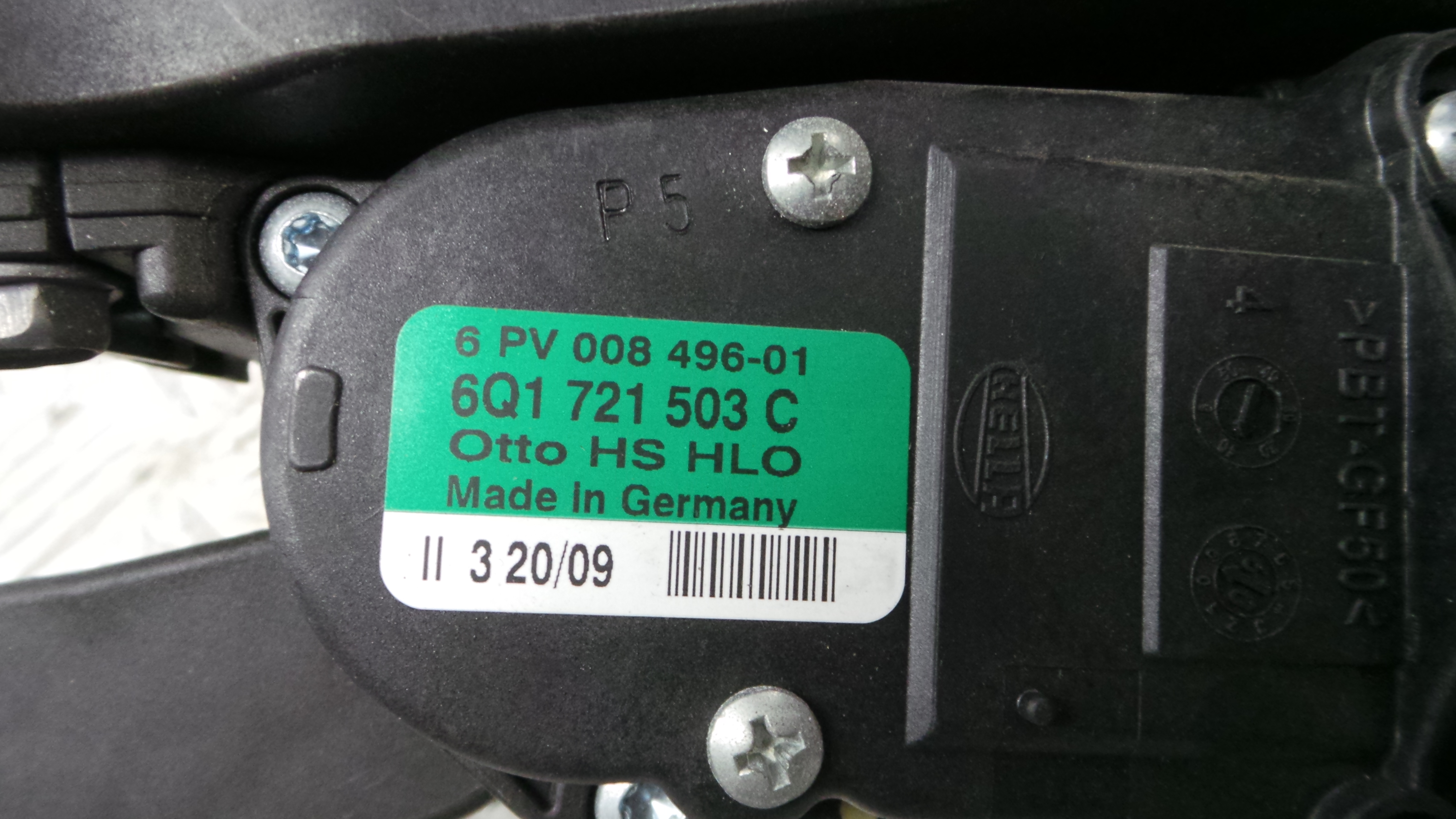 Pedal do Travão 6R1721058 - SEAT IBIZA IV (6J5, 6P1), IBIZA Mk IV (6J5, 6P1)-35052291