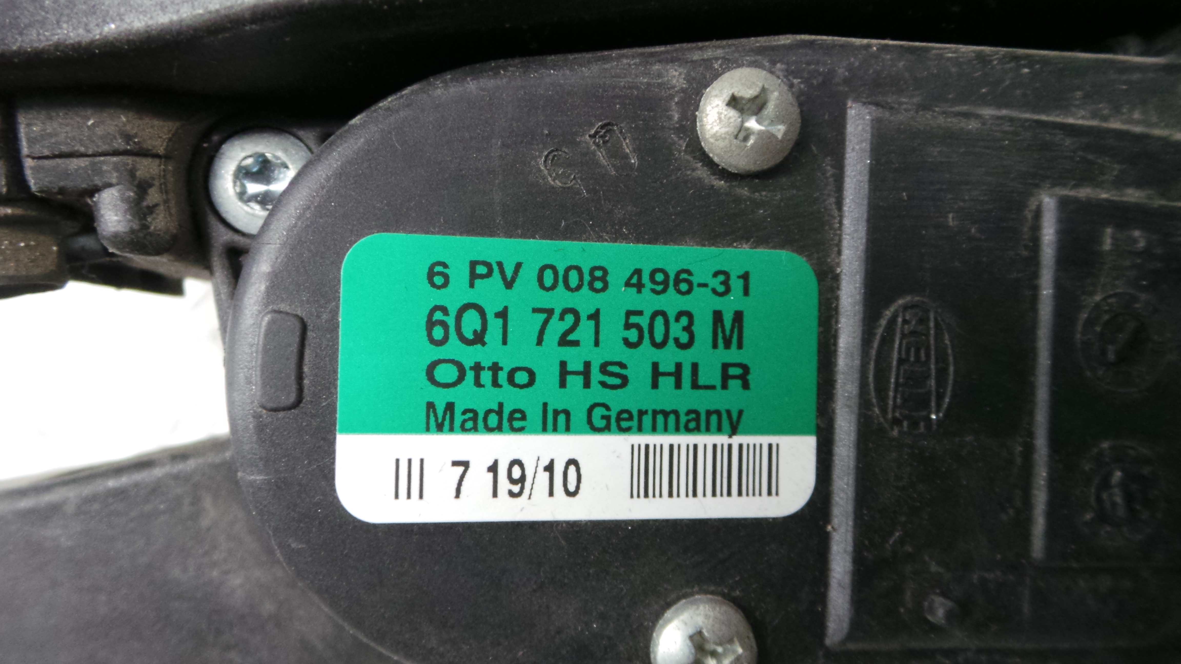 Pedal do Travão 6R1721058 - SEAT IBIZA IV (6J5, 6P1), IBIZA Mk IV (6J5, 6P1)-35058199