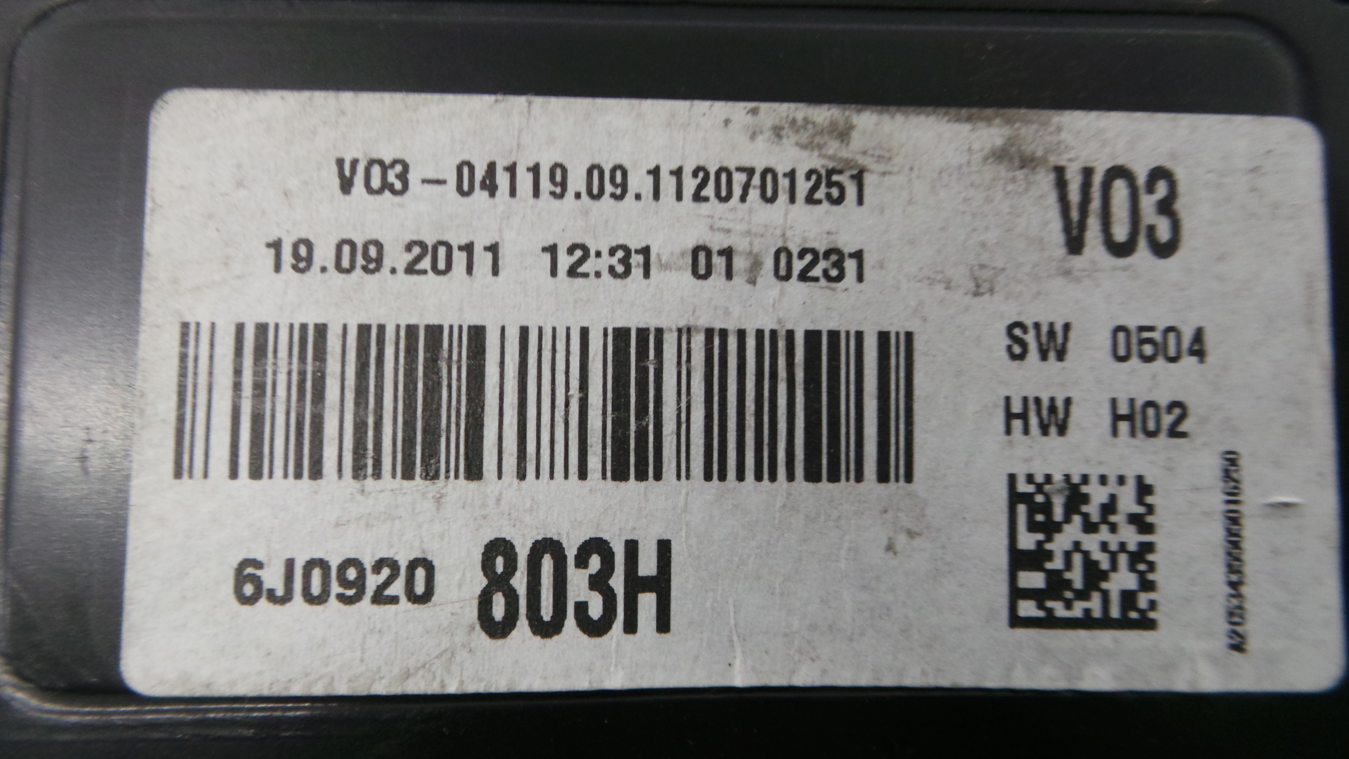 Quadrante 6J0920803H - SEAT IBIZA IV (6J5, 6P1), IBIZA Mk IV (6J5, 6P1)-35175350